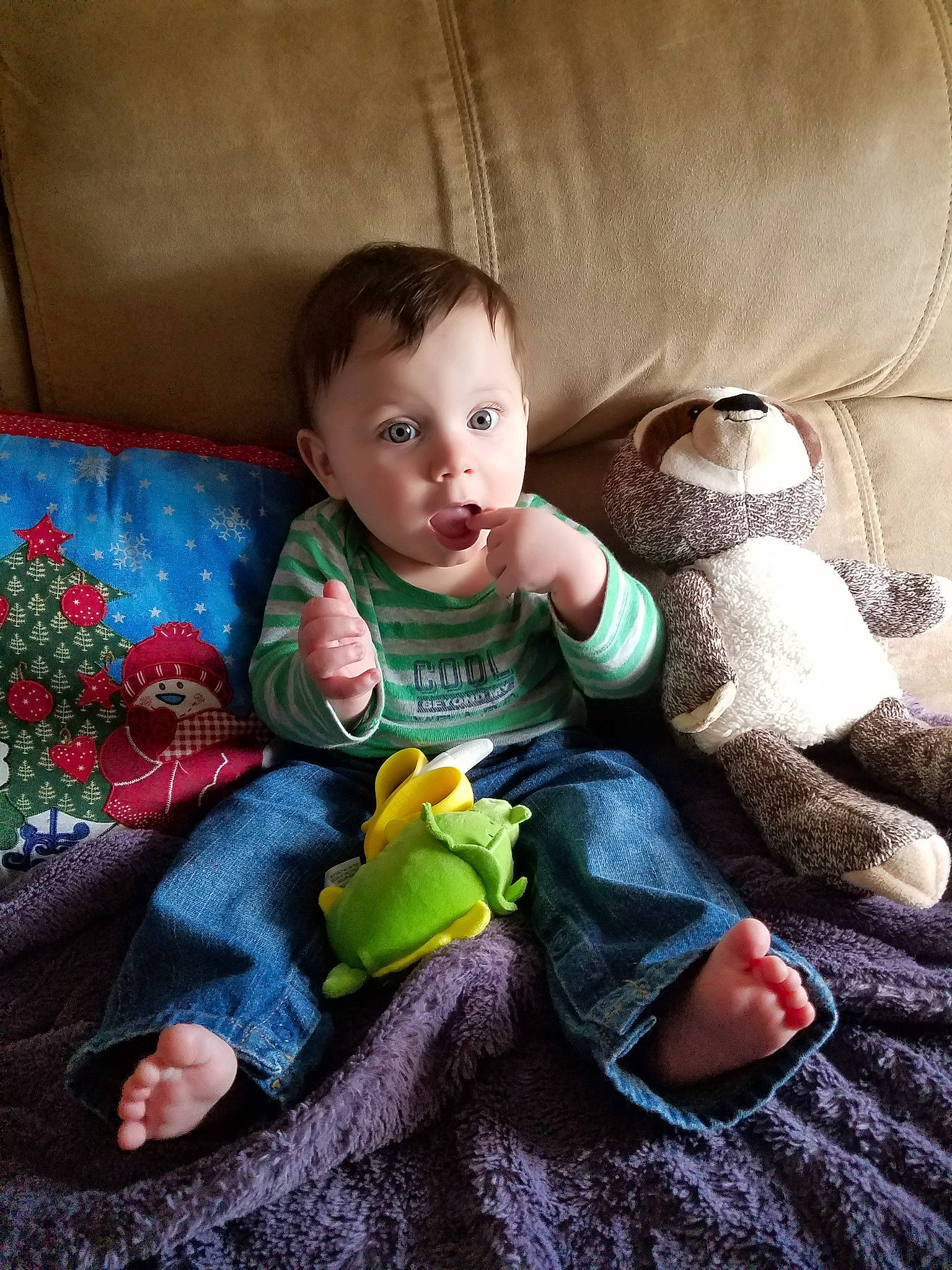 Rourke joined the competition — help win amazing prizes! boy, child, eye, fun, infant, person, play, product, sitting, skin, smile, toddler, toy