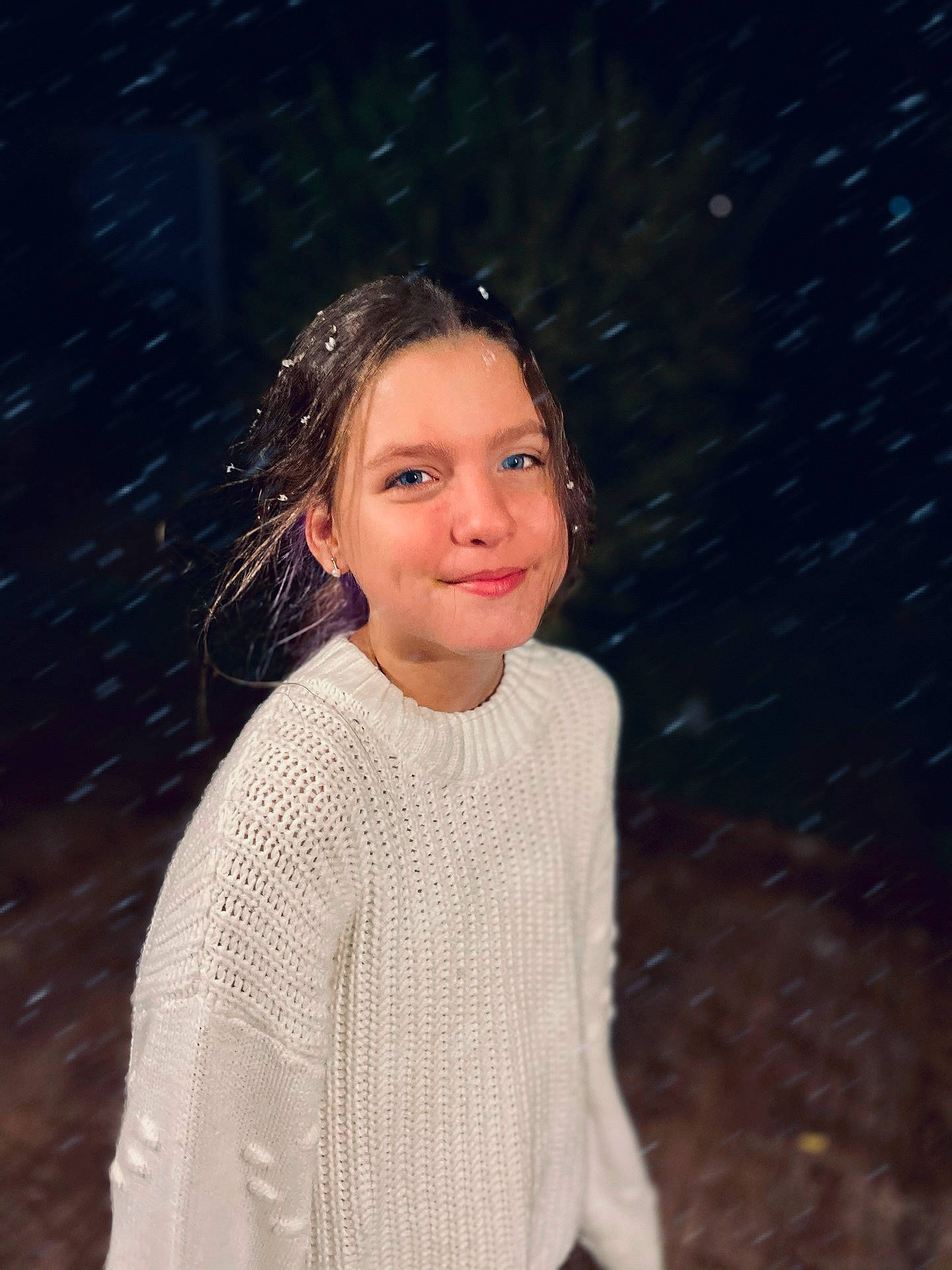 Makiyah joined the competition — help win amazing prizes! brown_hair, darkness, eye, eyebrow, face, flash_photography, fun, hair, happy, iris, joy, lip, long_hair, pattern, people_in_nature, person, sleeve, smile, vintage_clothing, winter