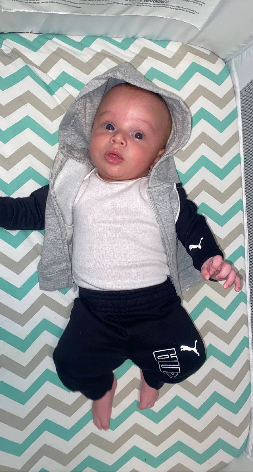 Chandler is registered to the contest to win money with this photo: active_shorts, baby, baby_products, baby_toddler_clothing, bermuda_shorts, clothing, comfort, cool, face, head, knee, person, product, shorts, sleeve, sportswear, t_shirt, thigh, toddler, trunks