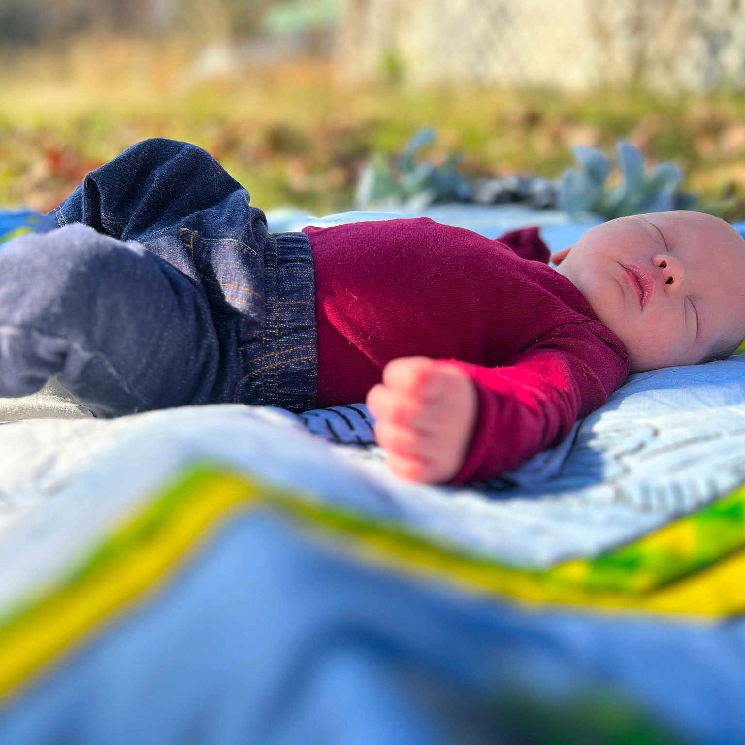 Bentley is registered to the contest to win money with this photo: baby, bedtime, child, comfort, electric_blue, fun, grass, grassland, happy, landscape, leisure, linens, nap, people_in_nature, play, recreation, sitting, sleep, toddler, vacation