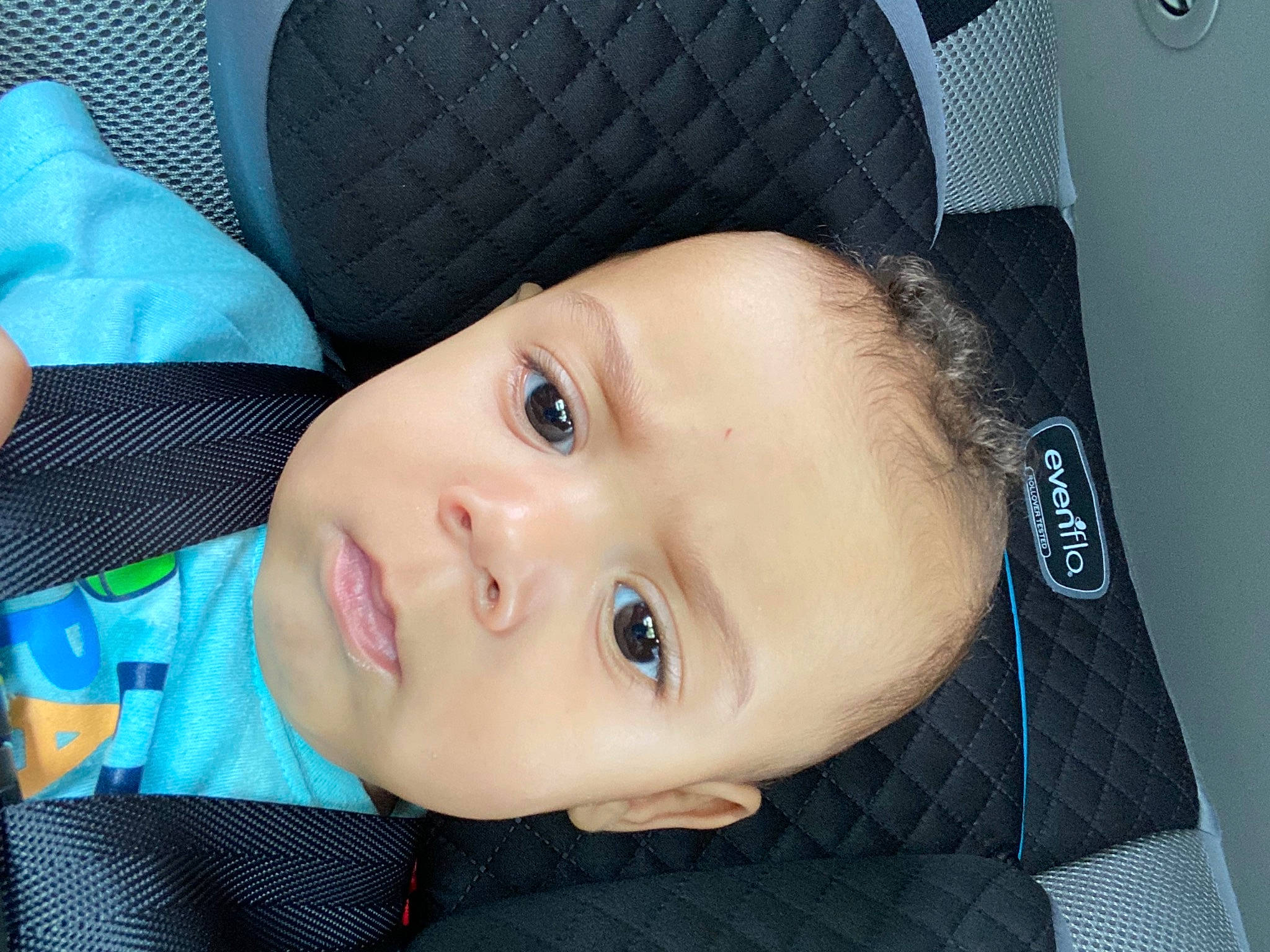 Garrett joined the competition — help win amazing prizes! baby, baby_toddler_clothing, cap, cheek, child, chin, comfort, cool, electric_blue, eyebrow, eyelash, face, iris, lip, nose, pattern, person, portrait_photography, skin, sleeve