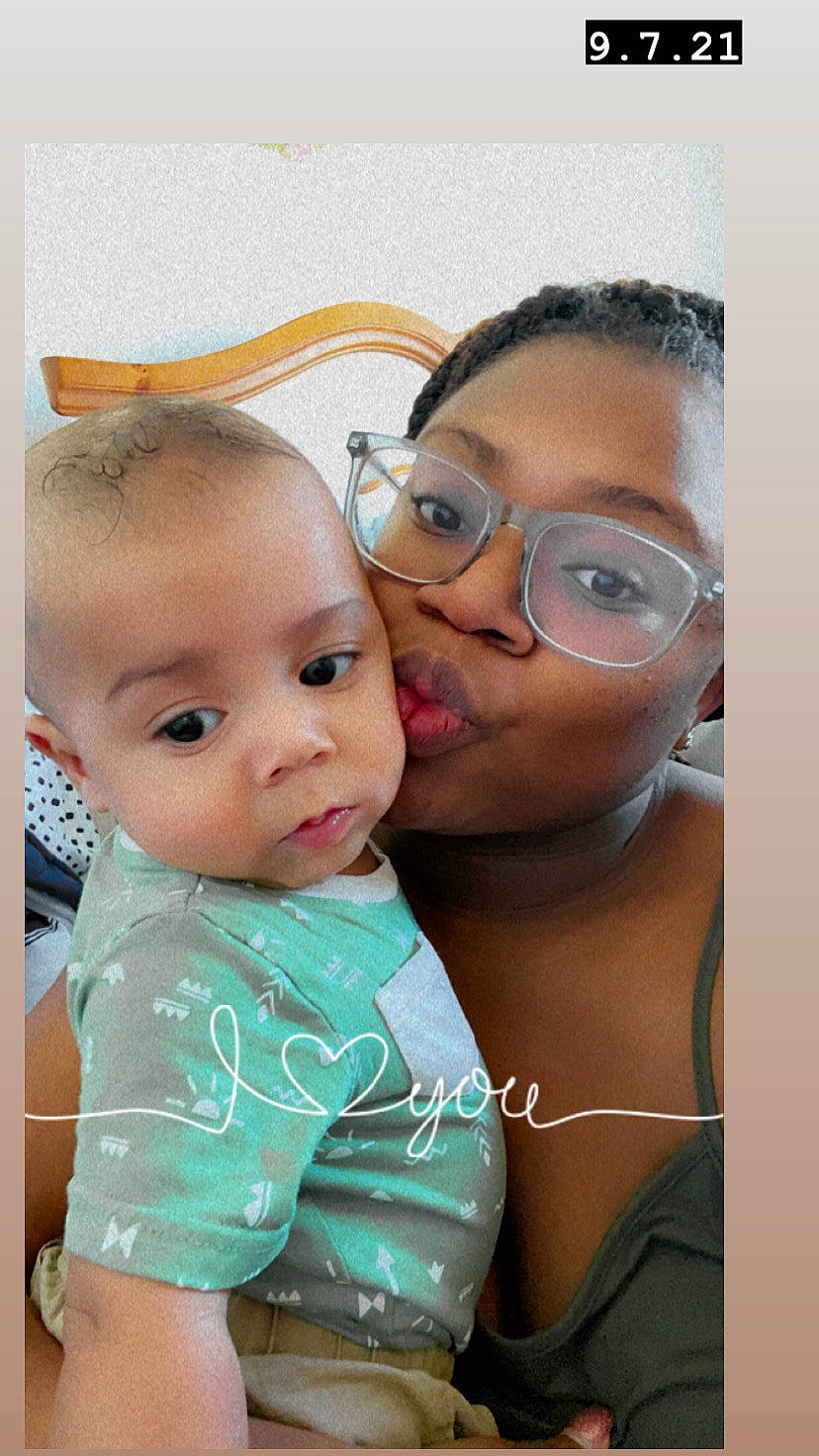 Garrett joined the competition — help win amazing prizes! baby, baby_toddler_clothing, black_hair, cheek, child, eye, eyelash, eyewear, forehead, fun, gesture, glasses, happy, iris, neck, nose, person, shoulder, skin, toddler