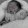 adorable, baby, blanket, child, clothing, cozy, cute, face, indoor, infant, kiss_marks, lips, newborn, peaceful, portrait, resting, sleeping, soft_texture, warm, wrapped