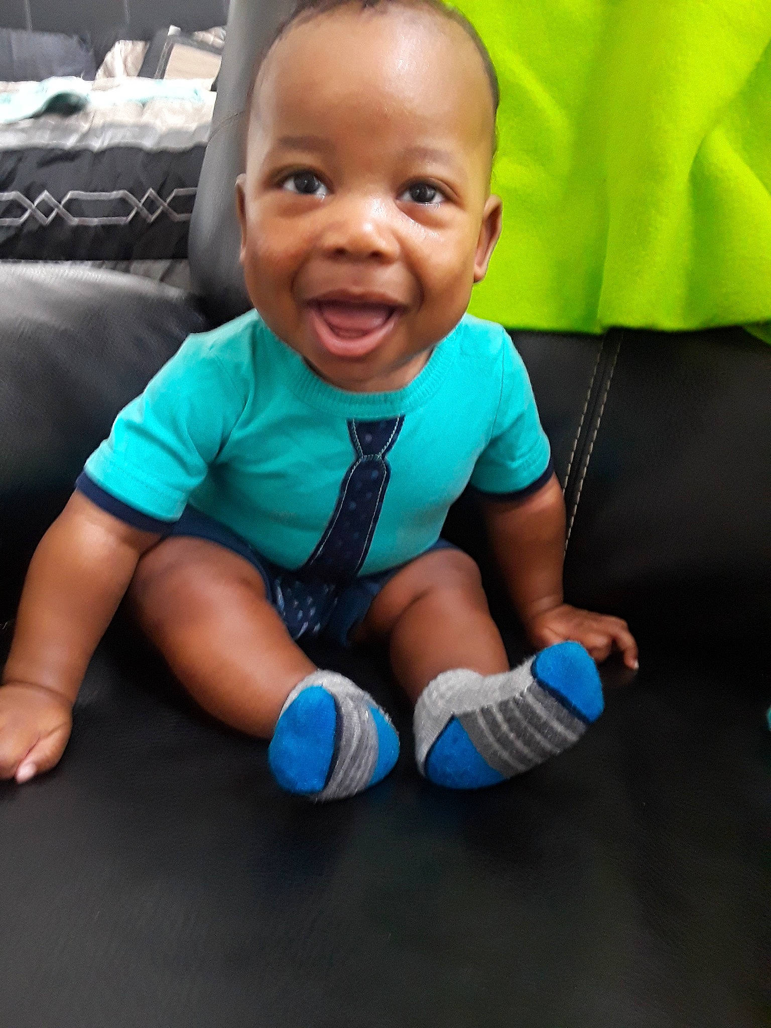 Mehki joined the competition — help win amazing prizes! baby, blue, cheek, child, cool, face, facial_expression, fun, happy, head, mouth, nose, people, person, play, product, skin, smile, toddler, tummy_time