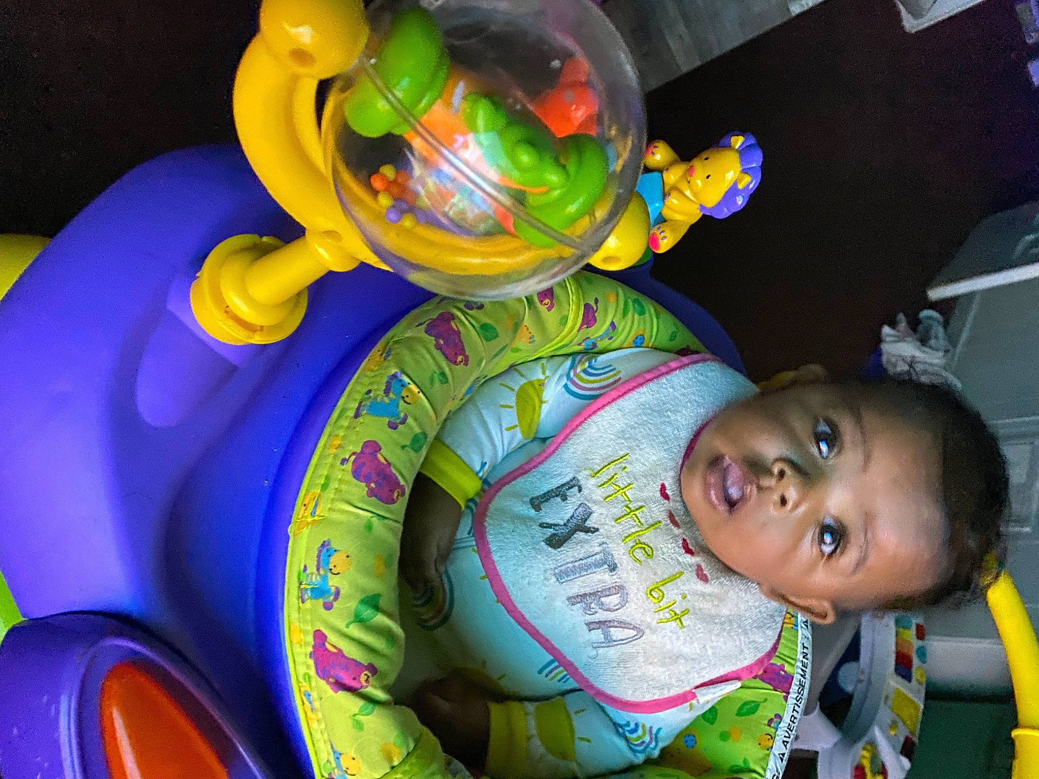 Jazmyn joined the competition — help win amazing prizes! baby, baby_products, baby_toys, child, circle, electric_blue, event, font, fun, happy, party_supply, person, personal_protective_equipment, plastic, recreation, toddler, toy