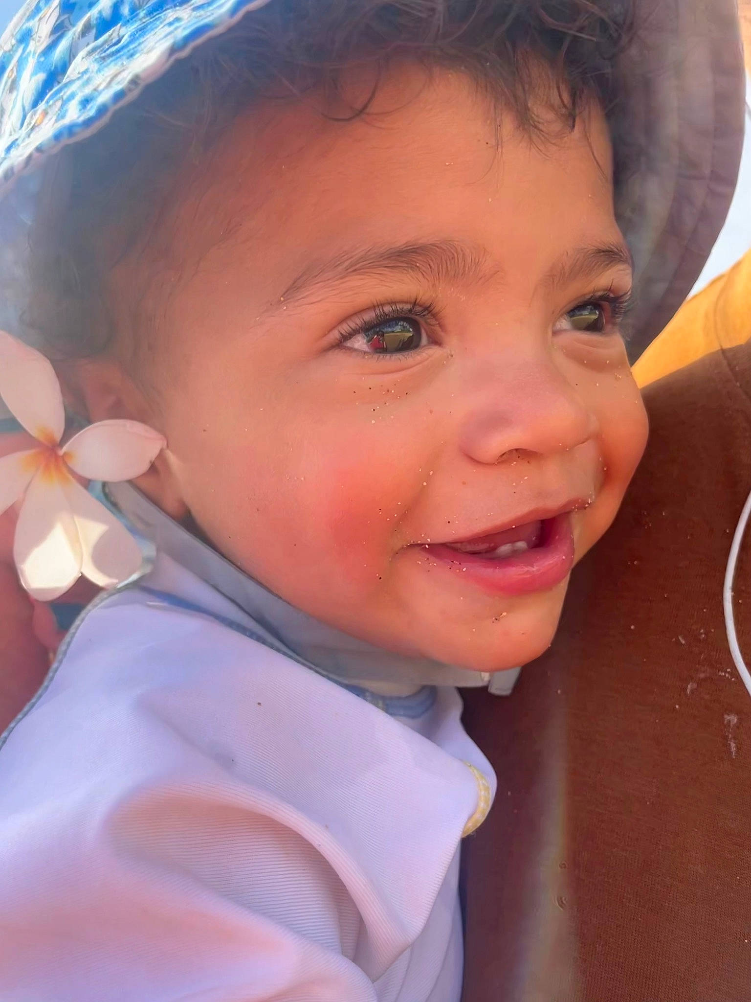 Kairos joined the competition — help win amazing prizes! baby, cheek, child, chin, close_up, eyelash, fashion_accessory, flash_photography, fun, happy, hat, headgear, iris, joy, laugh, lip, mouth, nose, person, skin