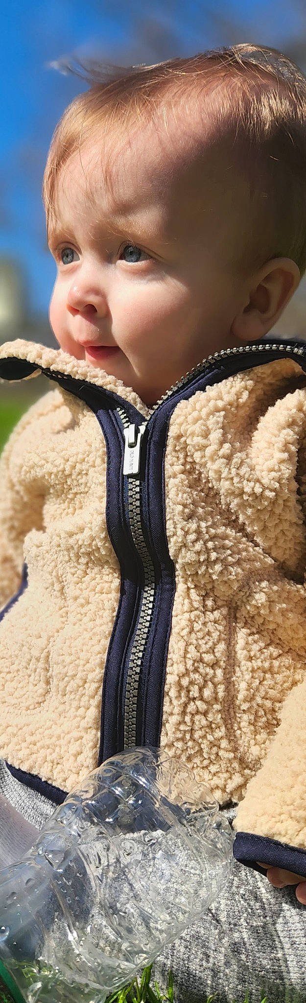Brixton joined the competition — help win amazing prizes! baby, baby_toddler_clothing, child, crochet, fashion_accessory, fur, gesture, happy, linens, mammal, outerwear, pattern, person, photograph, scarf, sleeve, textile, toddler, white, wool