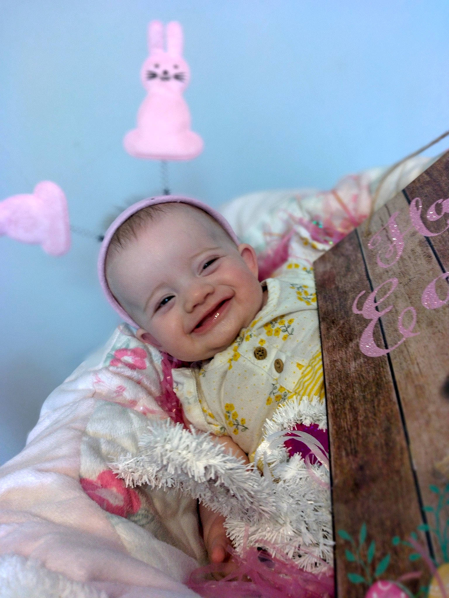 Braelynn is registered to the contest to win money with this photo: baby, baby_products, baby_toddler_clothing, child, dress, fun, grass, happy, joy, linens, magenta, pattern, person, pink, portrait_photography, purple, room, sitting, skin, sleeve