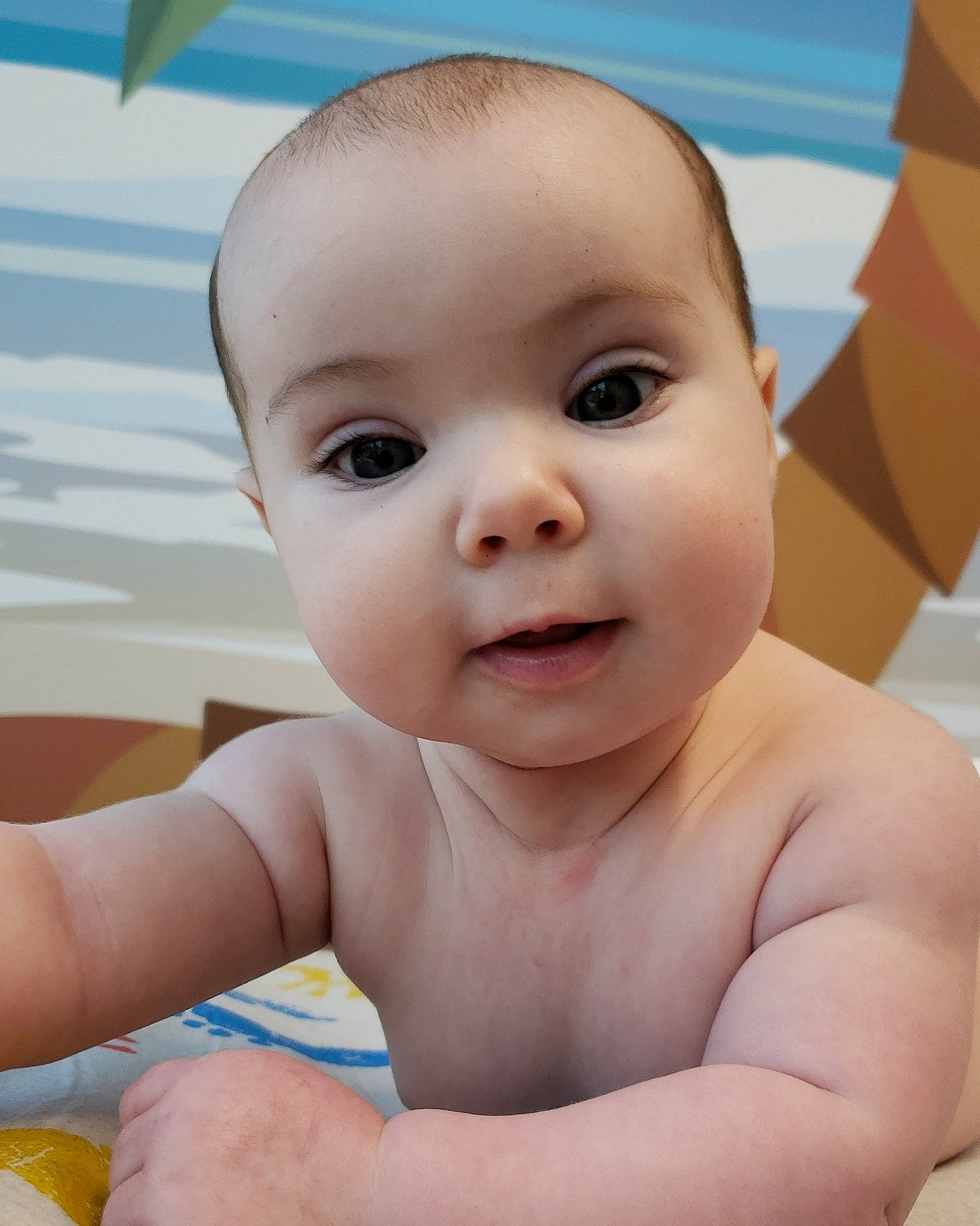 Elizabeth is registered to the contest to win money with this photo: baby, baby_toddler_clothing, cheek, chest, chin, eye, eyebrow, eyelash, finger, gesture, happy, iris, lip, mouth, neck, nose, person, skin, smile, thumb