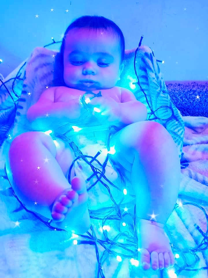 Callen joined the competition — help win amazing prizes! aqua, azure, baby, beauty, blue, christmas_decoration, christmas_ornament, electric_blue, entertainment, event, flash_photography, fun, happy, mammal, muscle, organism, ornament, person, pink, purple