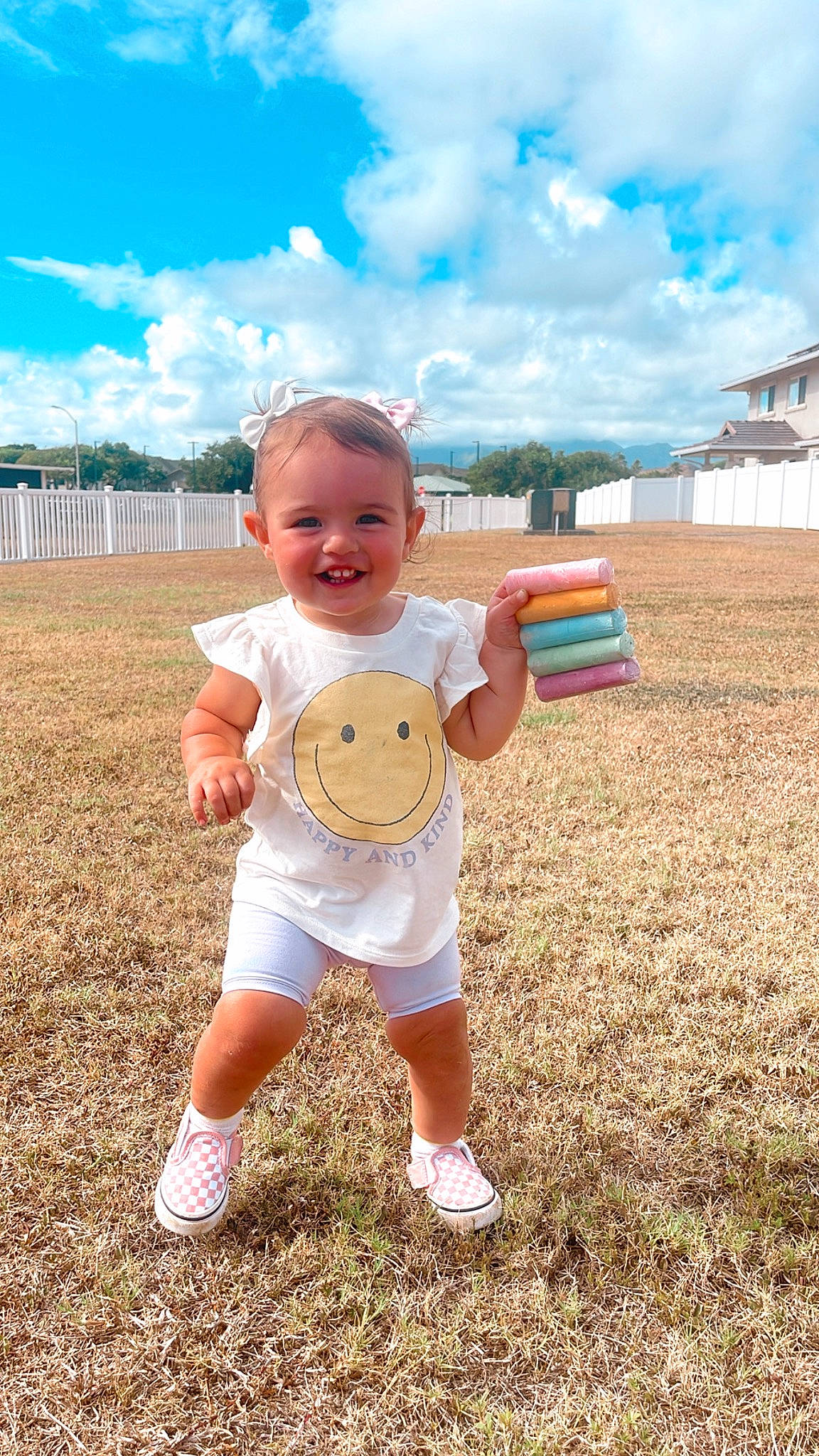Arabella is registered to the contest to win money with this photo: baby, blue, cloud, cool, daytime, facial_expression, finger, fun, gesture, grass, happy, joy, leisure, people_in_nature, person, shorts, sky, smile, summer, sunlight