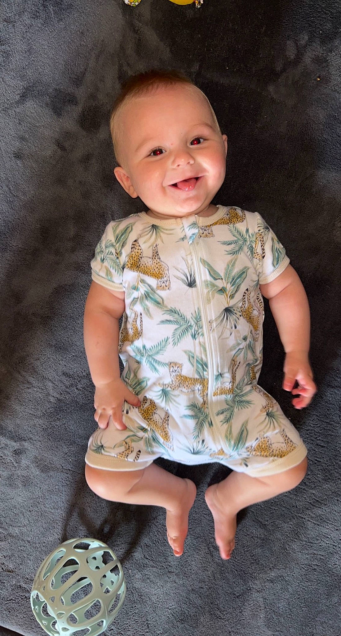 Kyson joined the competition — help win amazing prizes! baby, baby_toddler_clothing, cheek, chin, dress, eye, face, flash_photography, football, fun, happy, head, human_body, iris, joy, leg, person, pink, skin, sleeve