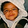 Sincere joined the competition — help win amazing prizes! baby, child, smiling, hooded_jacket, car_seat, seatbelt, cute, infant, warm_clothing, indoors, face, expression, white_clothing, black_hair, small_hand, jacket, toddler, closeup, adorable, baby_accessory
