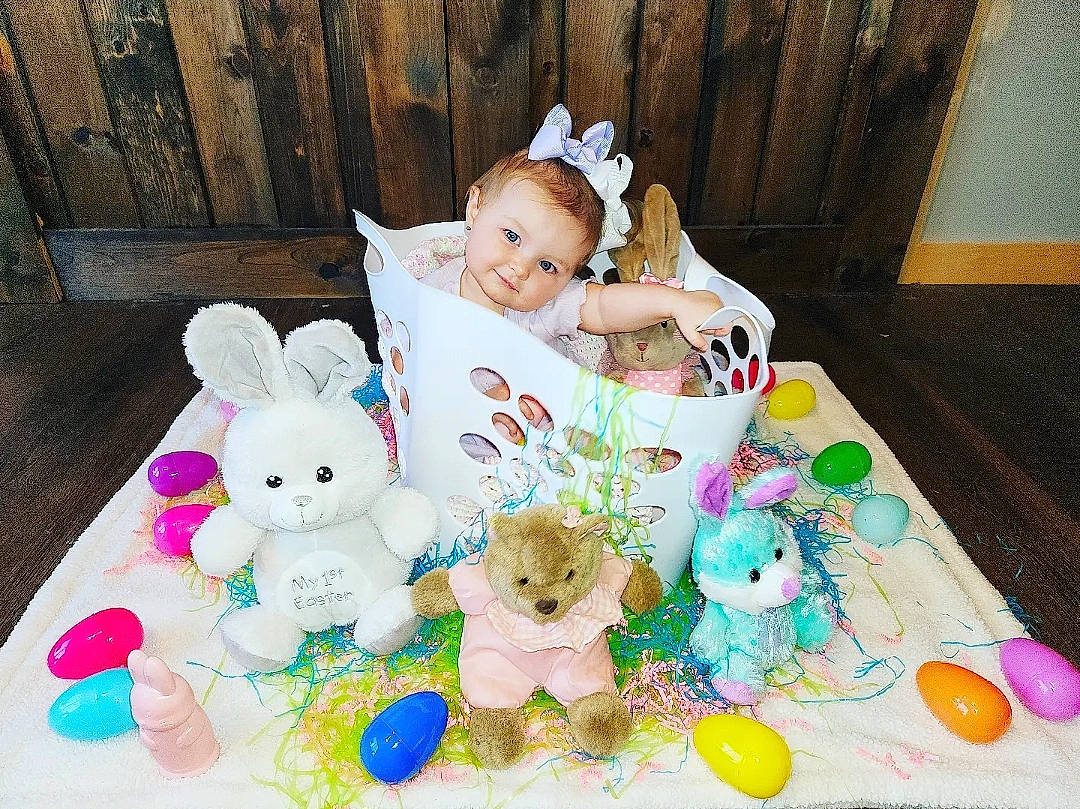 Adalyn joined the competition — help win amazing prizes! baby, baby_products, baby_toddler_clothing, baby_toys, child, event, happy, joy, party_supply, person, pink, plush, room, sitting, stuffed_toy, sweetness, teddy_bear, textile, toddler, toy