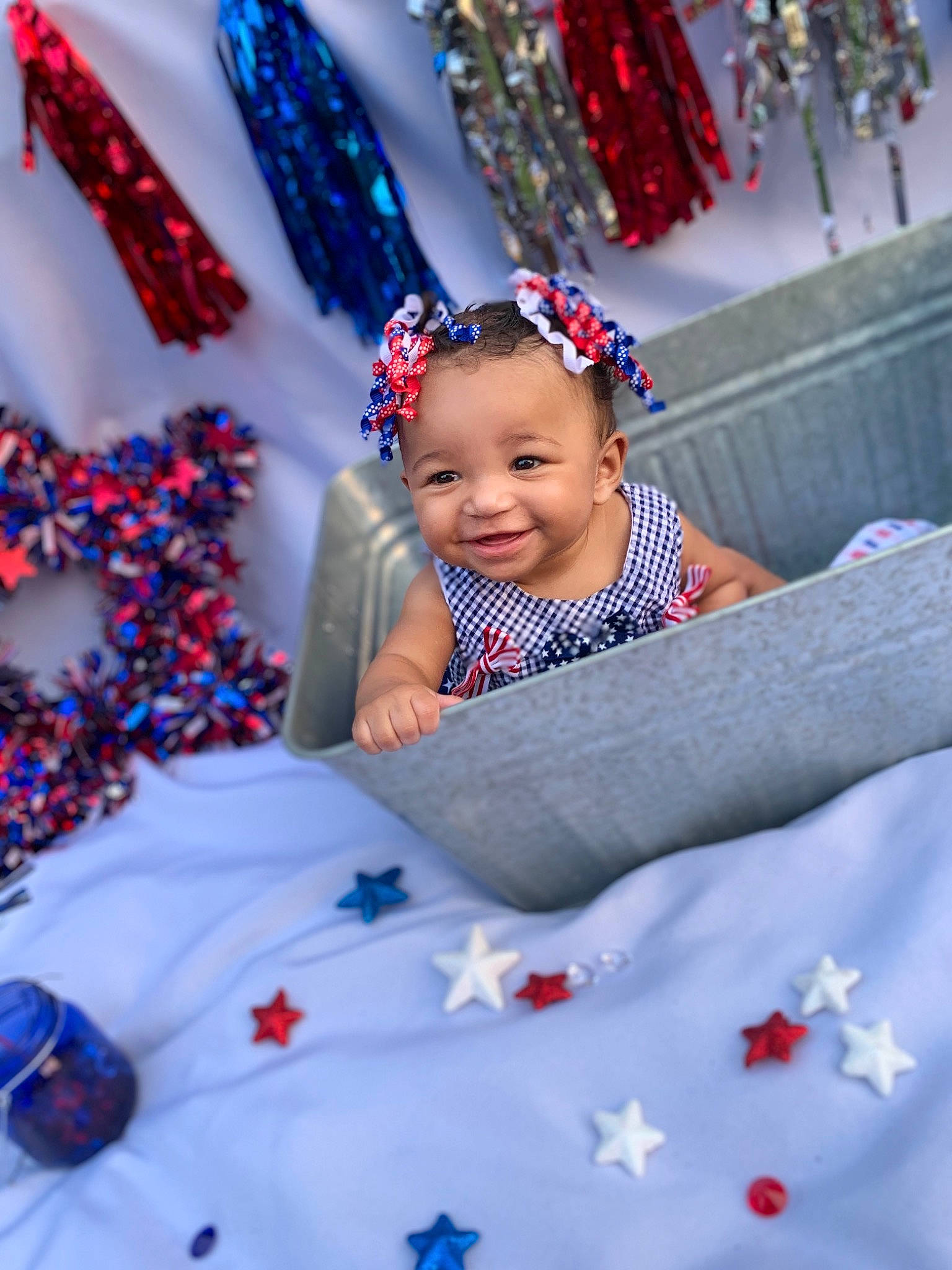 Raylyn joined the competition — help win amazing prizes! baby, baby_toddler_clothing, beauty, blue, child, event, eye, fun, happy, headgear, joy, light, pattern, person, photograph, pink, red, skin, smile, snapshot