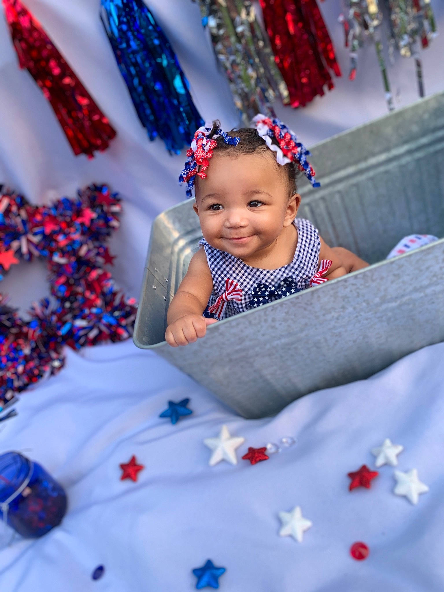 Raylyn joined the competition — help win amazing prizes! baby, baby_toddler_clothing, blue, child, dress, electric_blue, event, fun, happy, headgear, jewellery, joy, leisure, pattern, person, photograph, pink, red, smile, snapshot