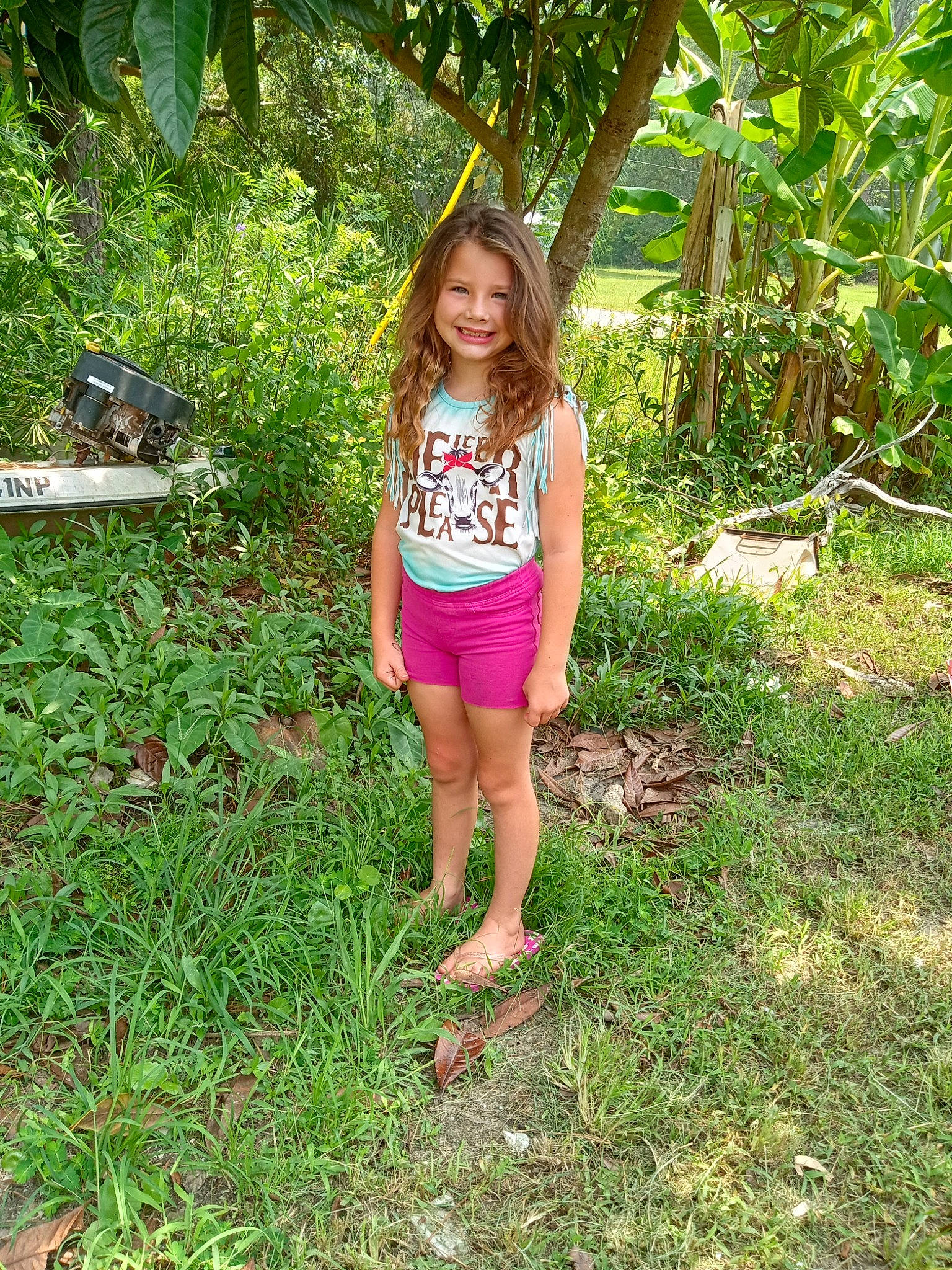 Arabella joined the competition — help win amazing prizes! botany, foot, fun, garden, grass, groundcover, happy, human_leg, joy, jungle, leisure, magenta, people_in_nature, person, plant, recreation, shoe, shorts, shrub, terrestrial_plant