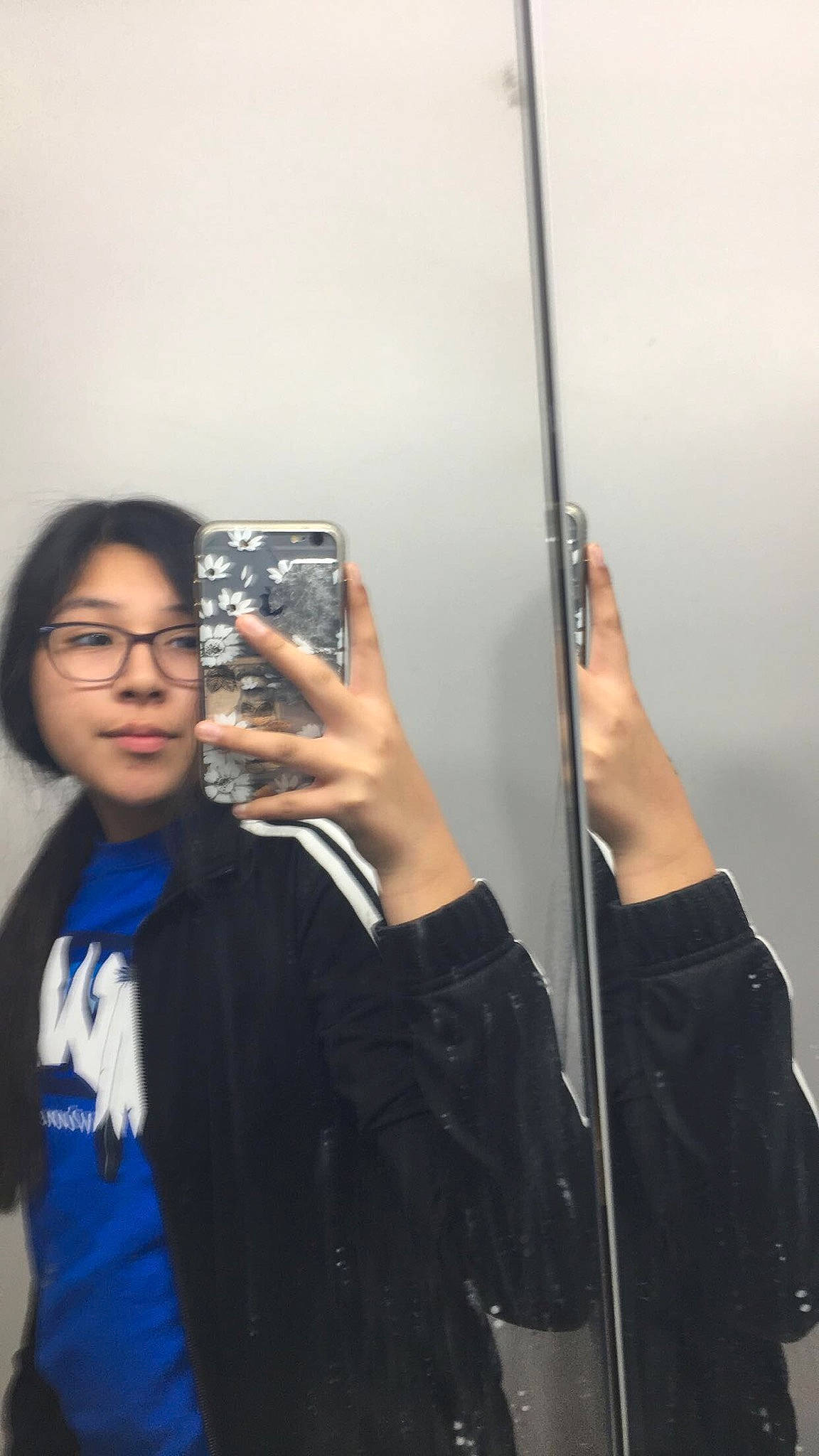 Camryn joined the competition — help win amazing prizes! black_hair, finger, gesture, glasses, hand, outerwear, person, photography, selfie, thumb