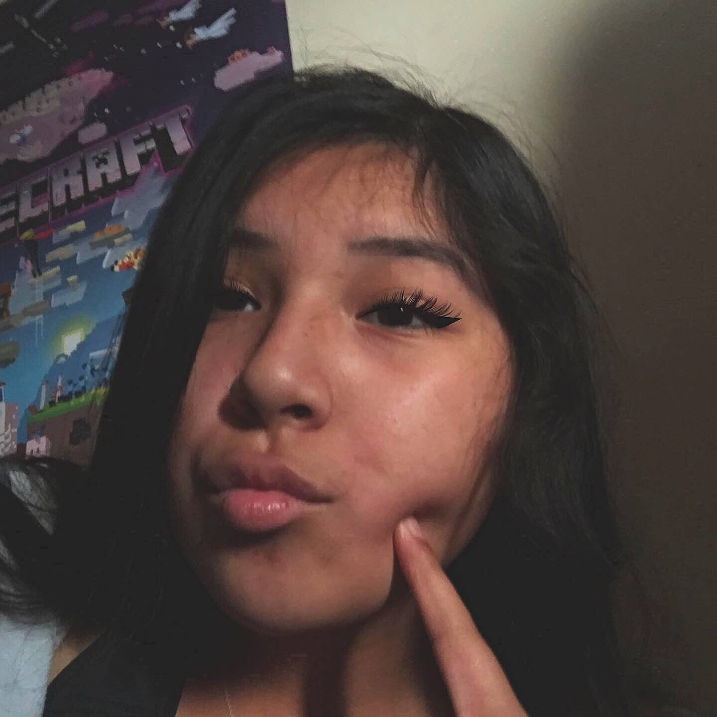 Camryn joined the competition — help win amazing prizes! beauty, black_hair, cheek, chin, eye, eyebrow, face, forehead, hair, hairstyle, head, human, jaw, lip, long_hair, mouth, nose, person, photography, selfie