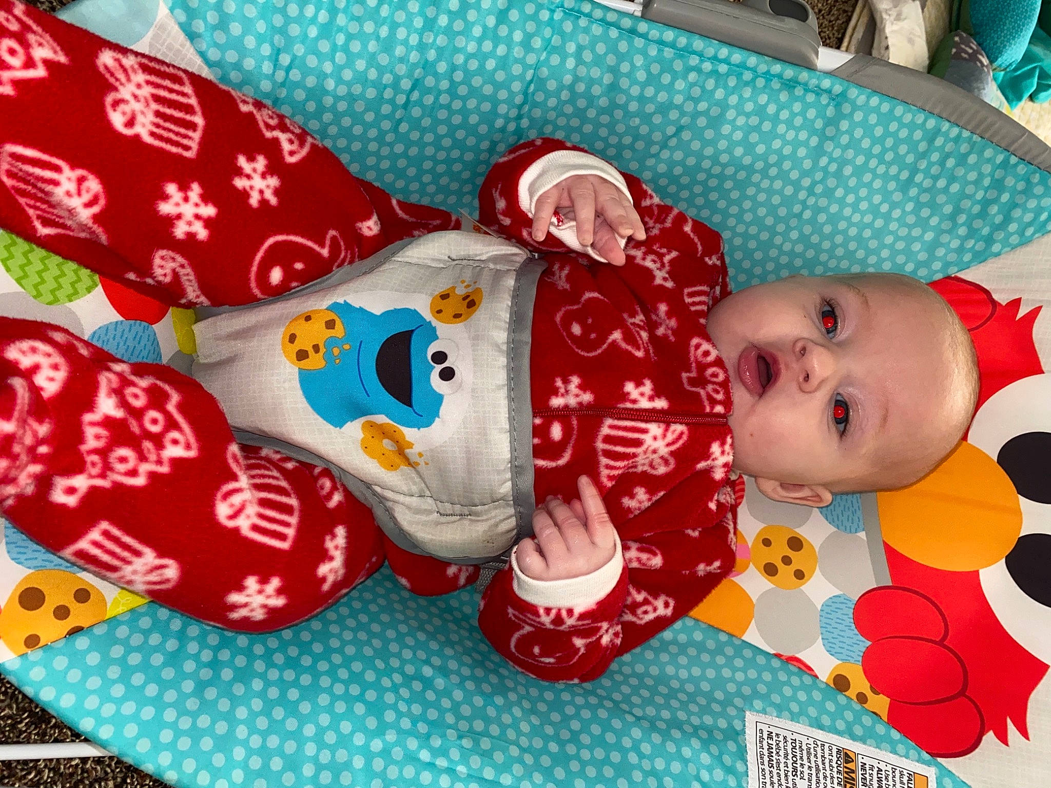 Josieann is registered to the contest to win money with this photo: baby, baby_playing_with_toys, baby_products, baby_safety, baby_toddler_clothing, baby_toys, child, couch, nightwear, pajamas, person, toddler