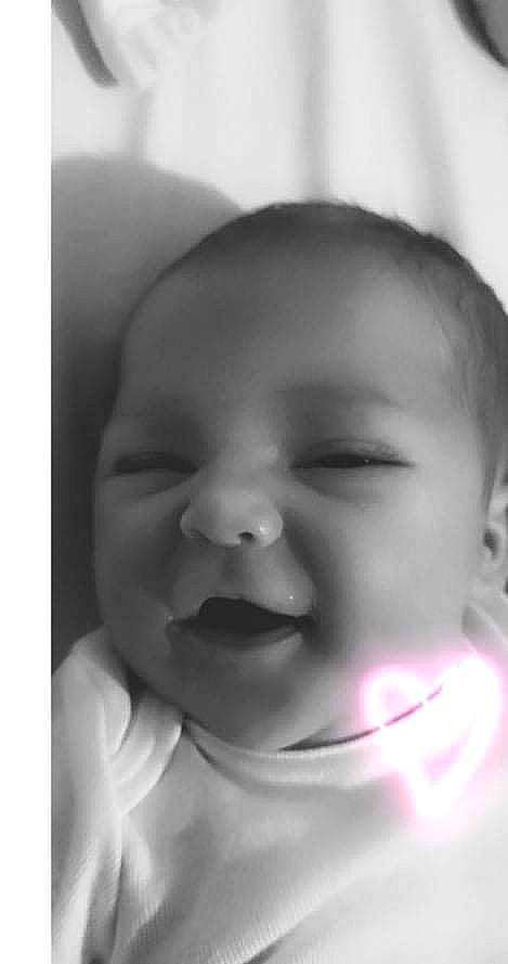 Chloe Leeann Scott joined the competition — help win amazing prizes! baby, baby_toddler_clothing, cheek, child, ear, eye, eyelash, flash_photography, gesture, happy, iris, jaw, laugh, lip, monochrome_photography, nose, person, skin, smile, thumb