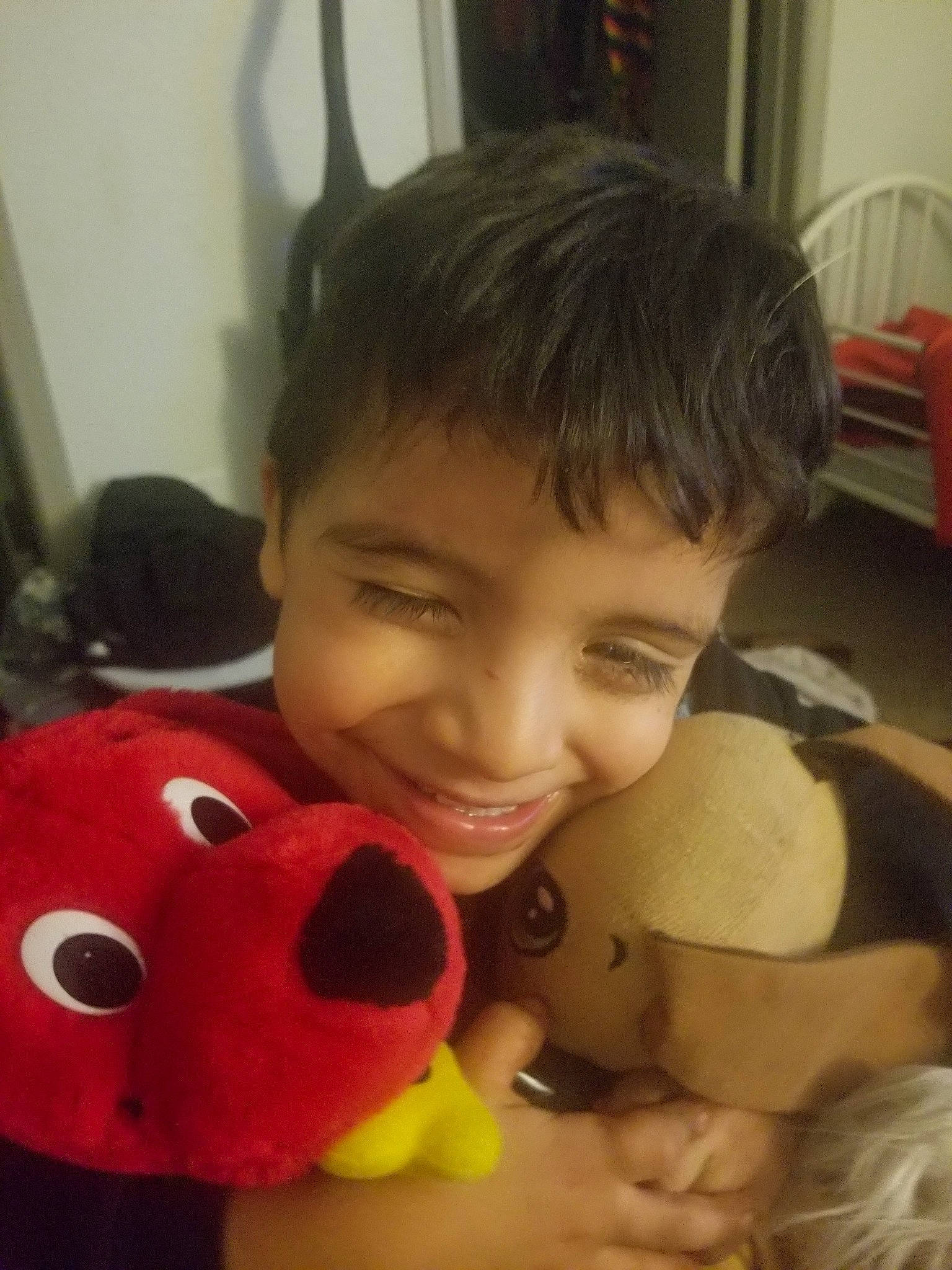 Jerome joined the competition — help win amazing prizes! boy, cheek, child, day, ear, face, fun, head, infant, joy, mouth, nose, person, play, plush, product, skin, smile, stuffed_toy, textile