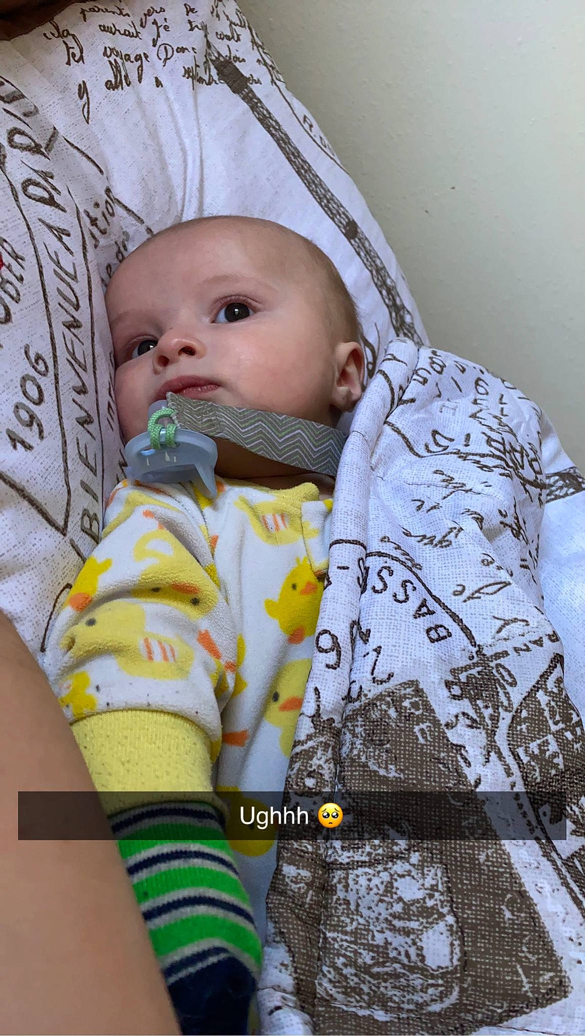 Braylyn joined the competition — help win amazing prizes! baby, baby_products, baby_sleeping, baby_toddler_clothing, cheek, child, comfort, eye, face, hand, head, human_body, linens, neck, outerwear, pattern, person, skin, sleeve, toddler