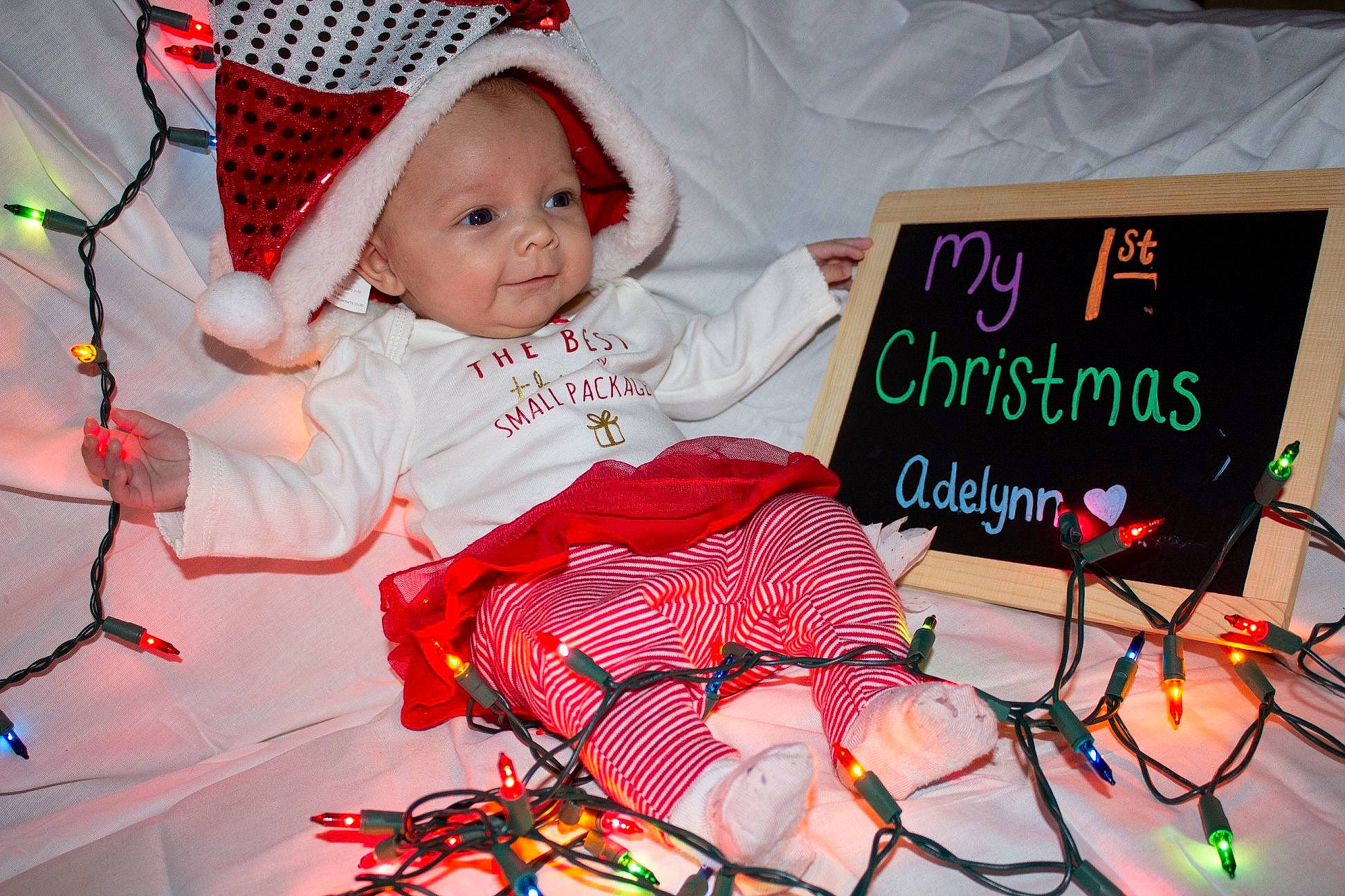 Adelynn is registered to the contest to win money with this photo: baby, child, happy, party, person, photography, play, red, skin, toddler