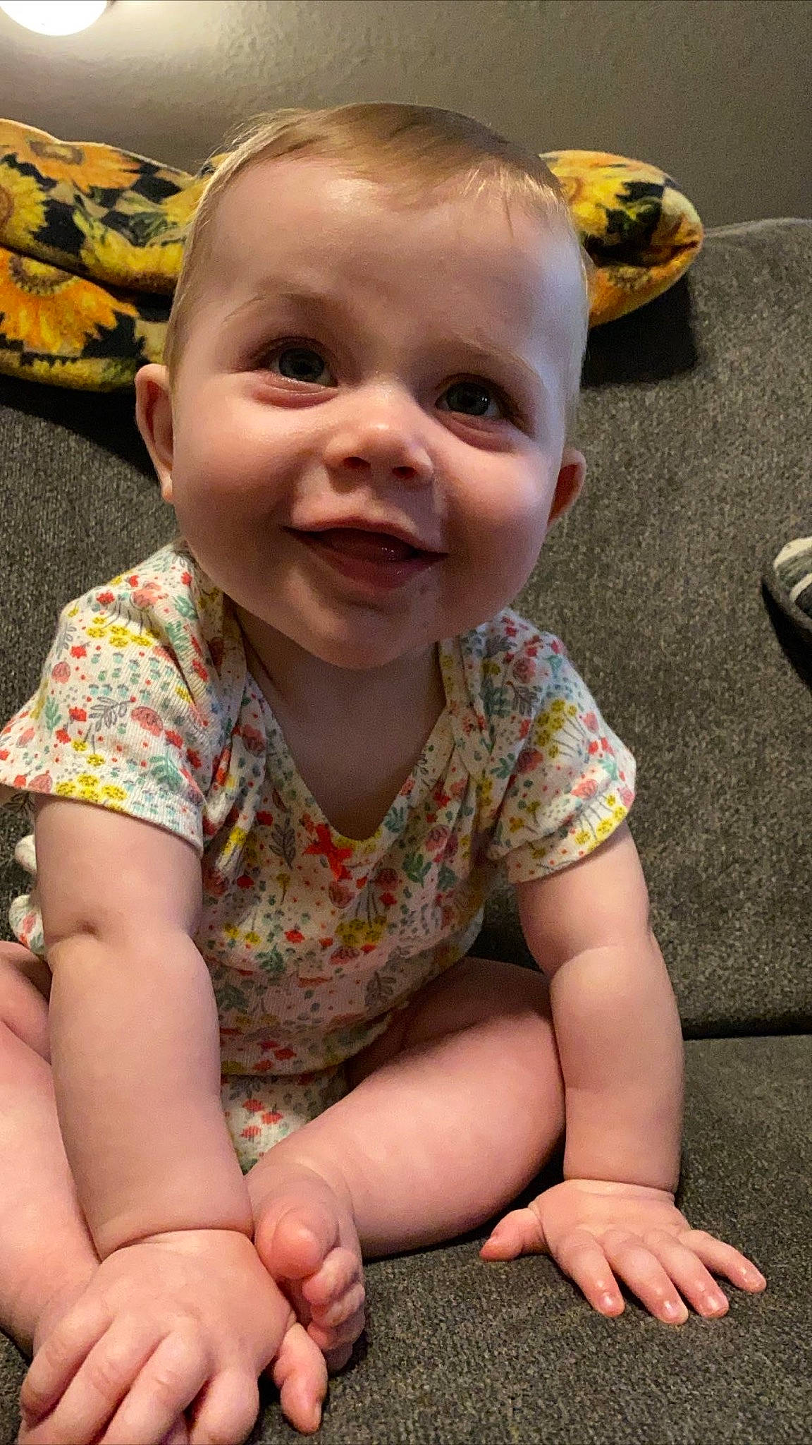 Elayna is registered to the contest to win money with this photo: baby, cheek, child, facial_expression, head, joy, mouth, person, skin, smile, toddler