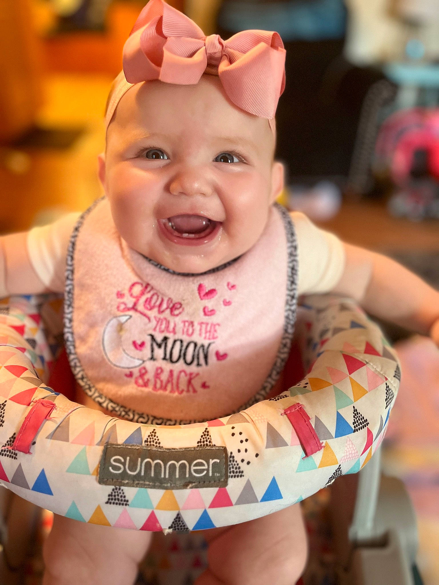 Harper joined the competition — help win amazing prizes! baby, baby_toddler_clothing, birthday, cheek, child, event, fashion_accessory, finger, fun, happy, hat, headwear, jewellery, necklace, party_supply, person, photo_caption, pink, recreation, skin