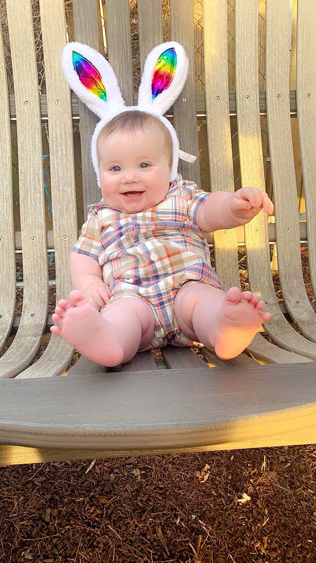 Ashton joined the competition — help win amazing prizes! baby, baby_toddler_clothing, beauty, child, eye, face, fun, grass, happy, head, joy, pattern, people, person, pink, play, product, sitting, skin, smile