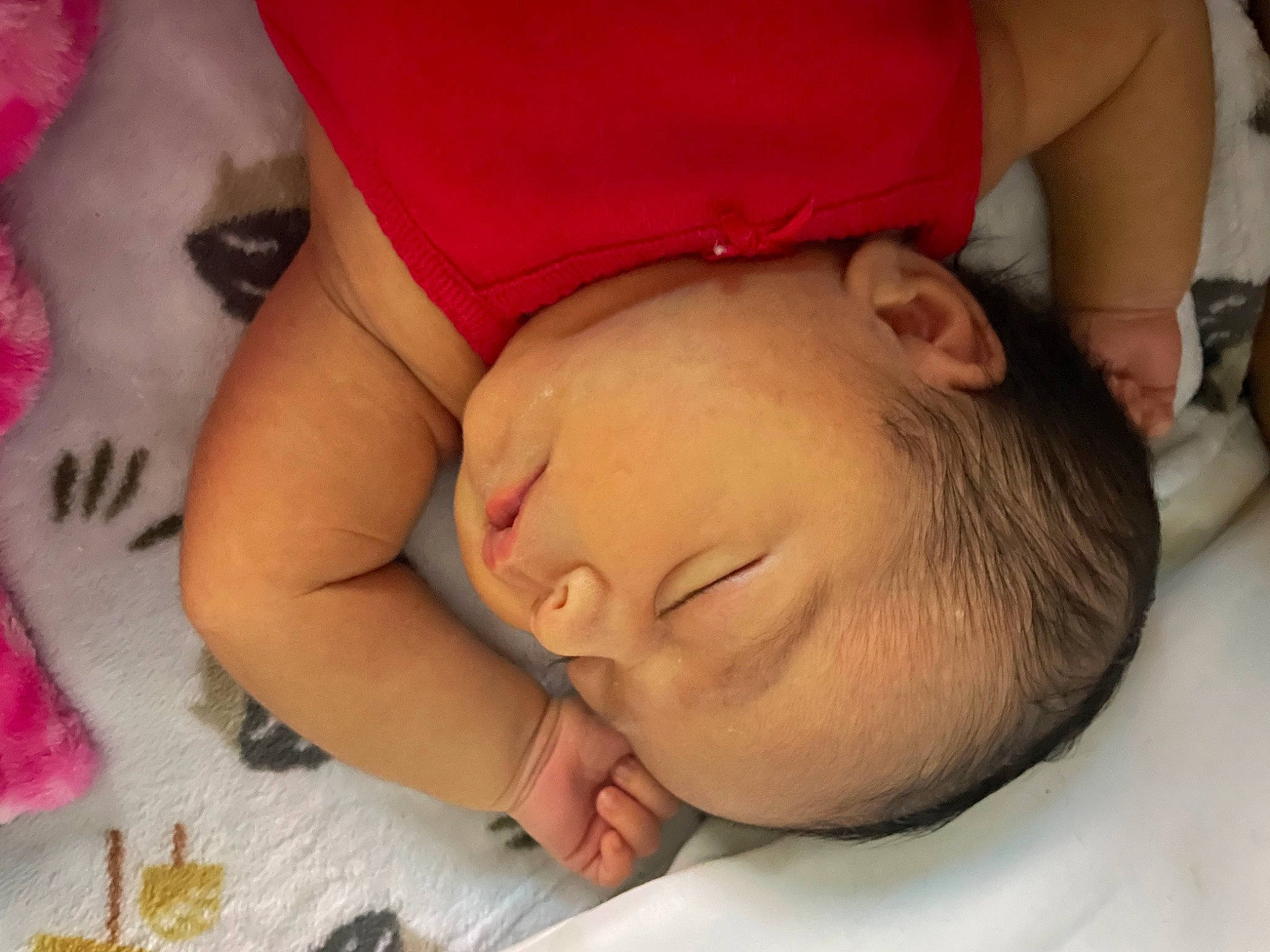 Adyline joined the competition — help win amazing prizes! abdomen, baby, baby_sleeping, bedtime, cheek, chest, child, comfort, elbow, event, eyelash, gesture, glasses, human_body, linens, mouth, nap, person, room, toddler