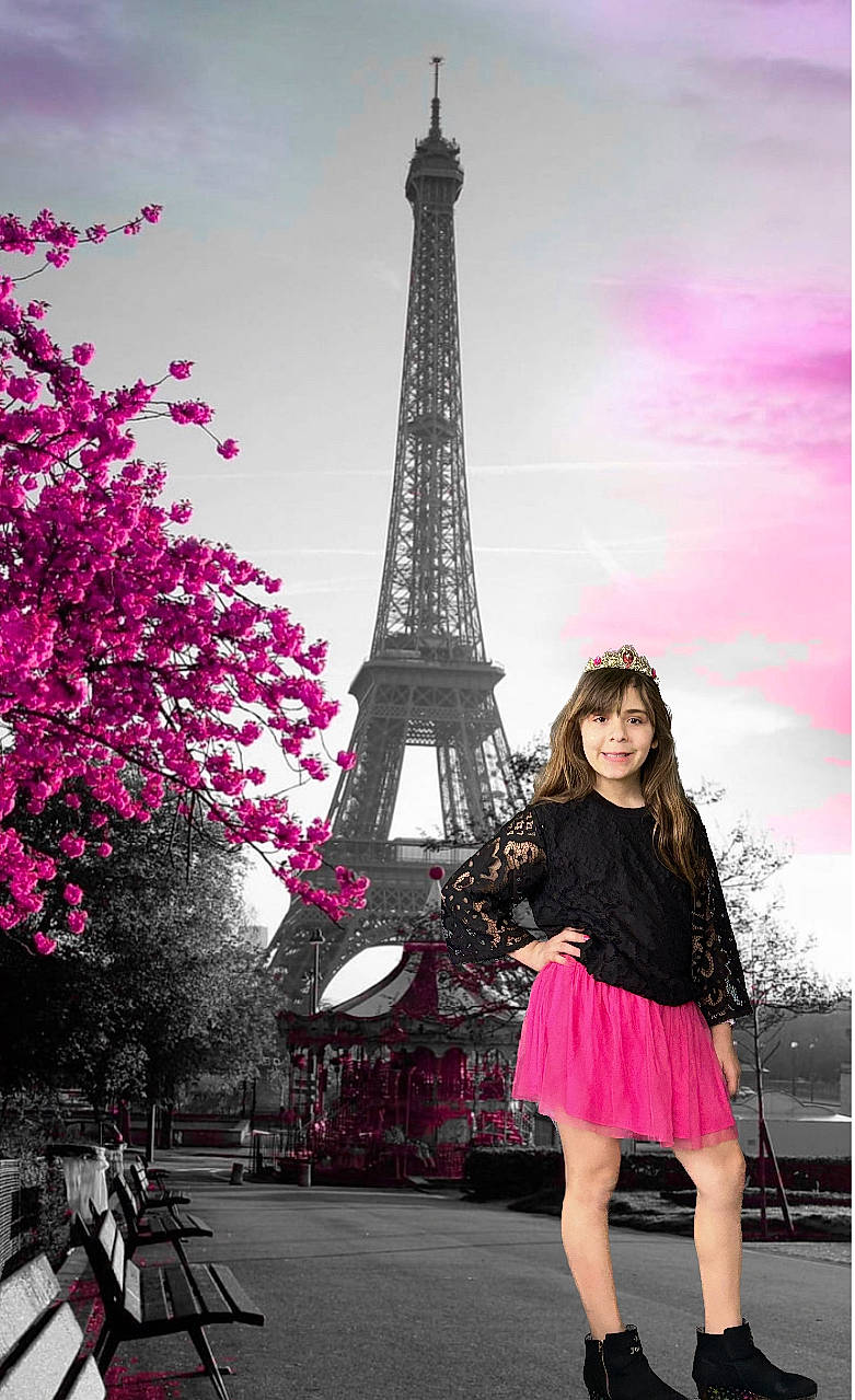 Isabella joined the competition — help win amazing prizes! beauty, black, cloud, dress, flash_photography, happy, joy, leisure, light, magenta, nature, person, photograph, pink, red, sky, snapshot, style, tower, travel