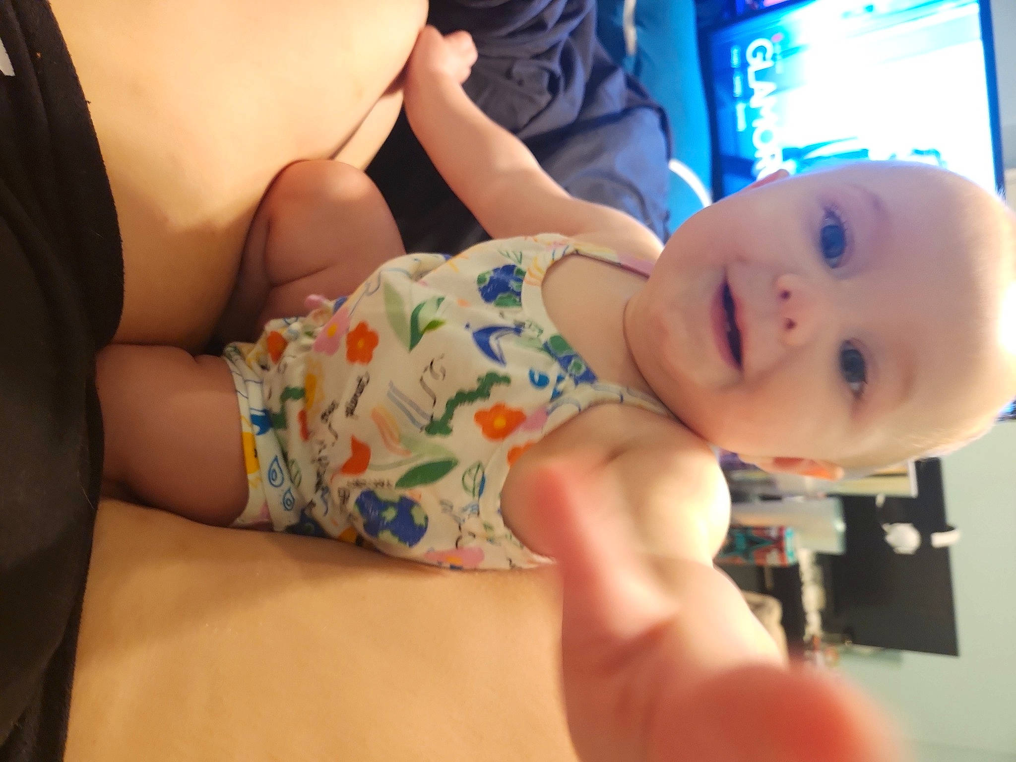 Izabella Jay Riddle joined the competition — help win amazing prizes! abdomen, baby, cheek, chest, child, comfort, elbow, eye, finger, hand, happy, human_body, human_leg, joint, mouth, nose, person, skin, thigh, toddler
