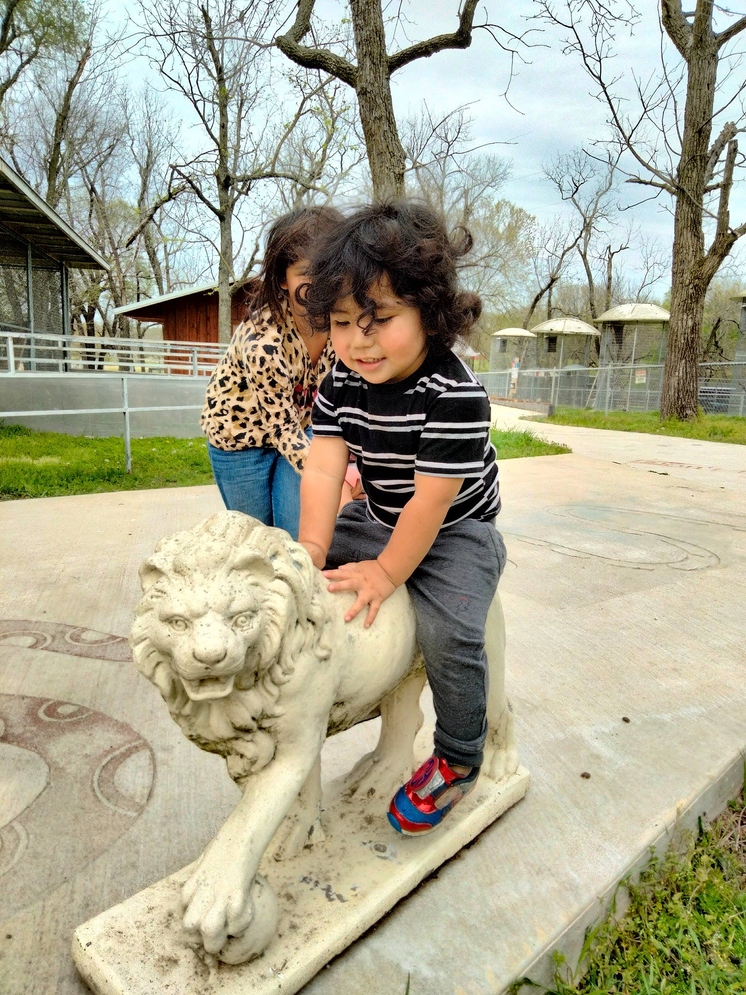 Bentley joined the competition — help win amazing prizes! art, botany, garden, grass, happy, human_leg, lawn_ornament, leg, leisure, monument, person, plant, recreation, sculpture, shoe, sitting, sky, sneakers, statue, thigh