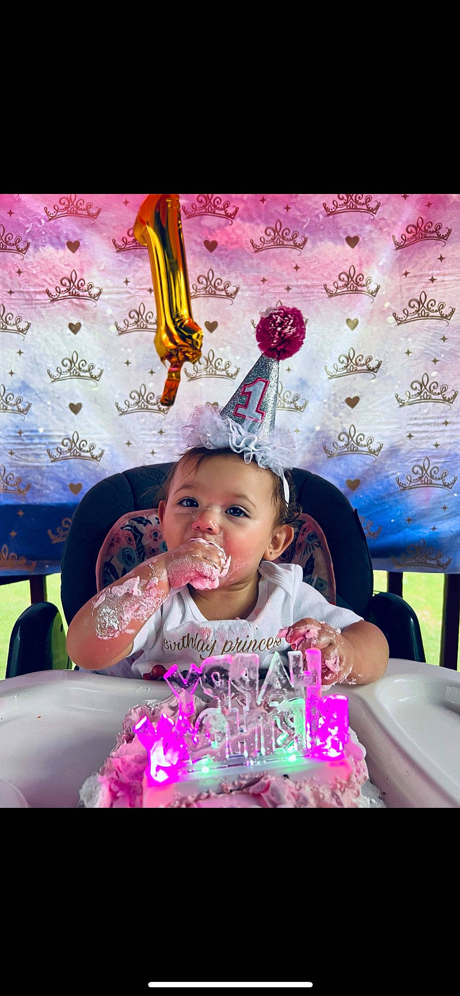 Ariella joined the competition — help win amazing prizes! birthday, birthday_cake, birthday_party, cake, cake_decorating, cake_decorating_supply, child, event, fun, happy, icing, leisure, magenta, person, photograph, pink, purple, snapshot, sugar_cake, toddler