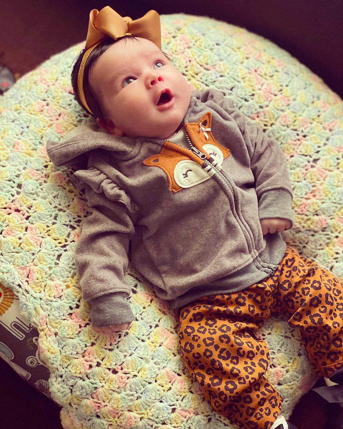 Jaelynn joined the competition — help win amazing prizes! baby, baby_sleeping, beanie, bedtime, cheek, child, design, ear, eye, head, headgear, knit_cap, knitting, nap, outerwear, pattern, person, sleep, smile, textile