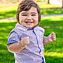 Dominic joined the competition — help win amazing prizes! toddler, child, smiling, outdoor, bench, grass, park, happy, shirt, pants, face, person, nature, greenery, daylight, cute, portrait, sitting, casual_clothing, sunny