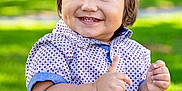Dominic joined the competition — help win amazing prizes! baby, button_up_shirt, casual_clothing, child, cute, daylight, grass, greenery, happy, lawn, nature, outdoor, patterned_shirt, person, portrait, short_hair, smiling, sunlight, toddler, young
