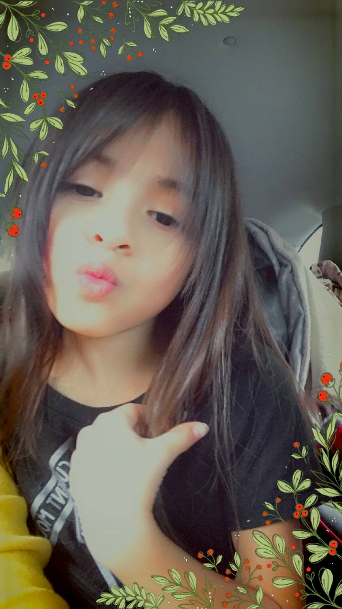 Jayliegha joined the competition — help win amazing prizes! bangs, black_hair, brown_hair, cheek, chin, eye, eyebrow, eyelash, forehead, happy, head, hime_cut, iris, layered_hair, lip, long_hair, nose, person, plant, skin