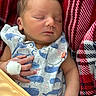 Waylan joined the competition — help win amazing prizes! newborn, baby, sleeping, blanket, plaid, onesie, whale_pattern, hand, bandage, infant, cozy, resting, cute, child, soft, portrait, closeup, peaceful, skin, bed