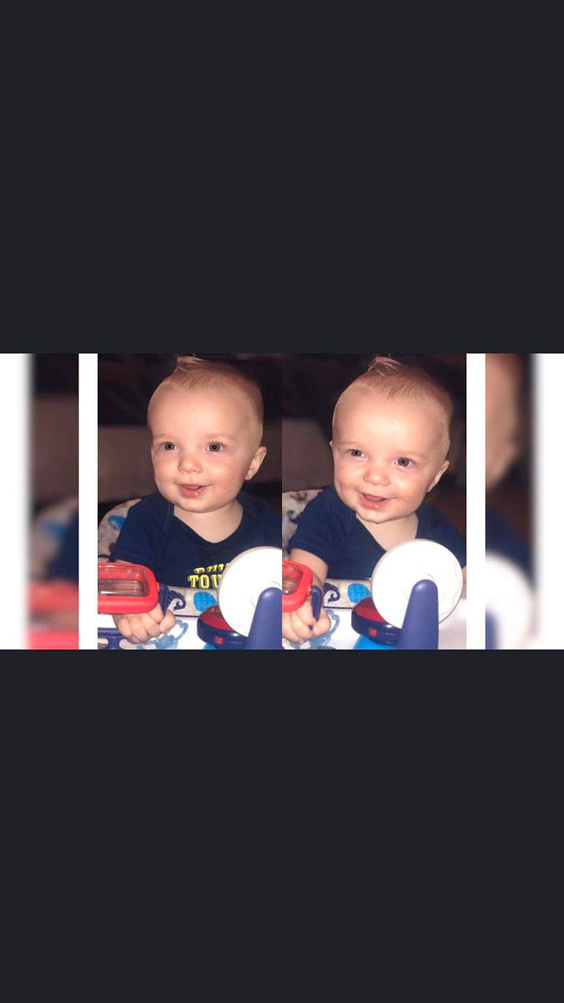 Nathaniel is registered to the contest to win money with this photo: baby, cheek, child, cloud, face, facial_expression, family, fun, happy, head, people, person, photograph, photography, picture_frame, sibling, sky, smile, snapshot, square