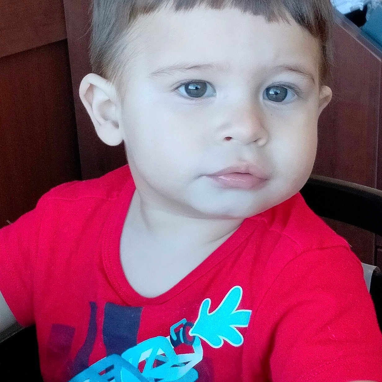 Zay is registered to the contest to win money with this photo: animal, bodypart, boy, child, clothing, face, frown, hair, head, invertebrate, male, mouth, person, photography, portrait, sad, selfie, shirt, spider, t_shirt