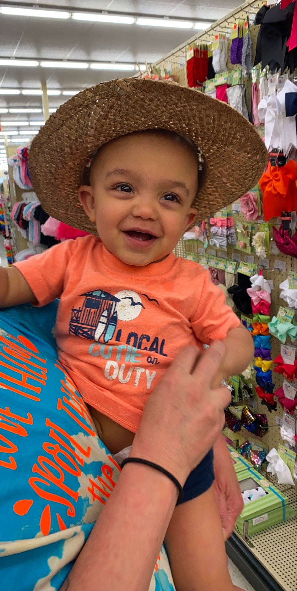 Makai joined the competition — help win amazing prizes! baby_toddler_clothing, child, clothing, fashion_accessory, hat, headgear, joy, person, smile, sun_hat, toddler