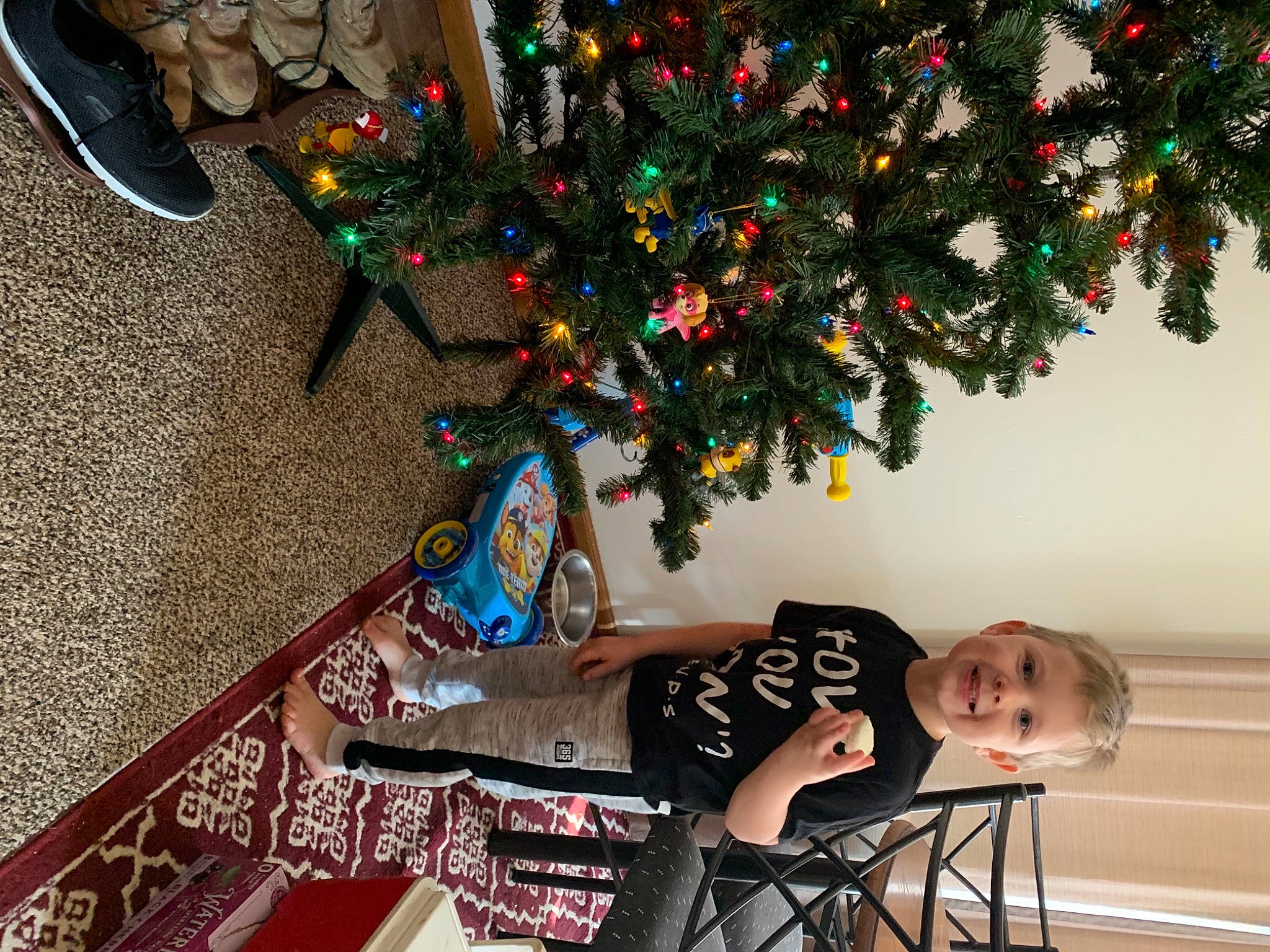 Kent joined the competition — help win amazing prizes! christmas, christmas_decoration, christmas_ornament, christmas_tree, conifer, event, fun, green, happy, holiday, holiday_ornament, interior_design, joy, leisure, ornament, party_supply, person, plant, smile, toddler
