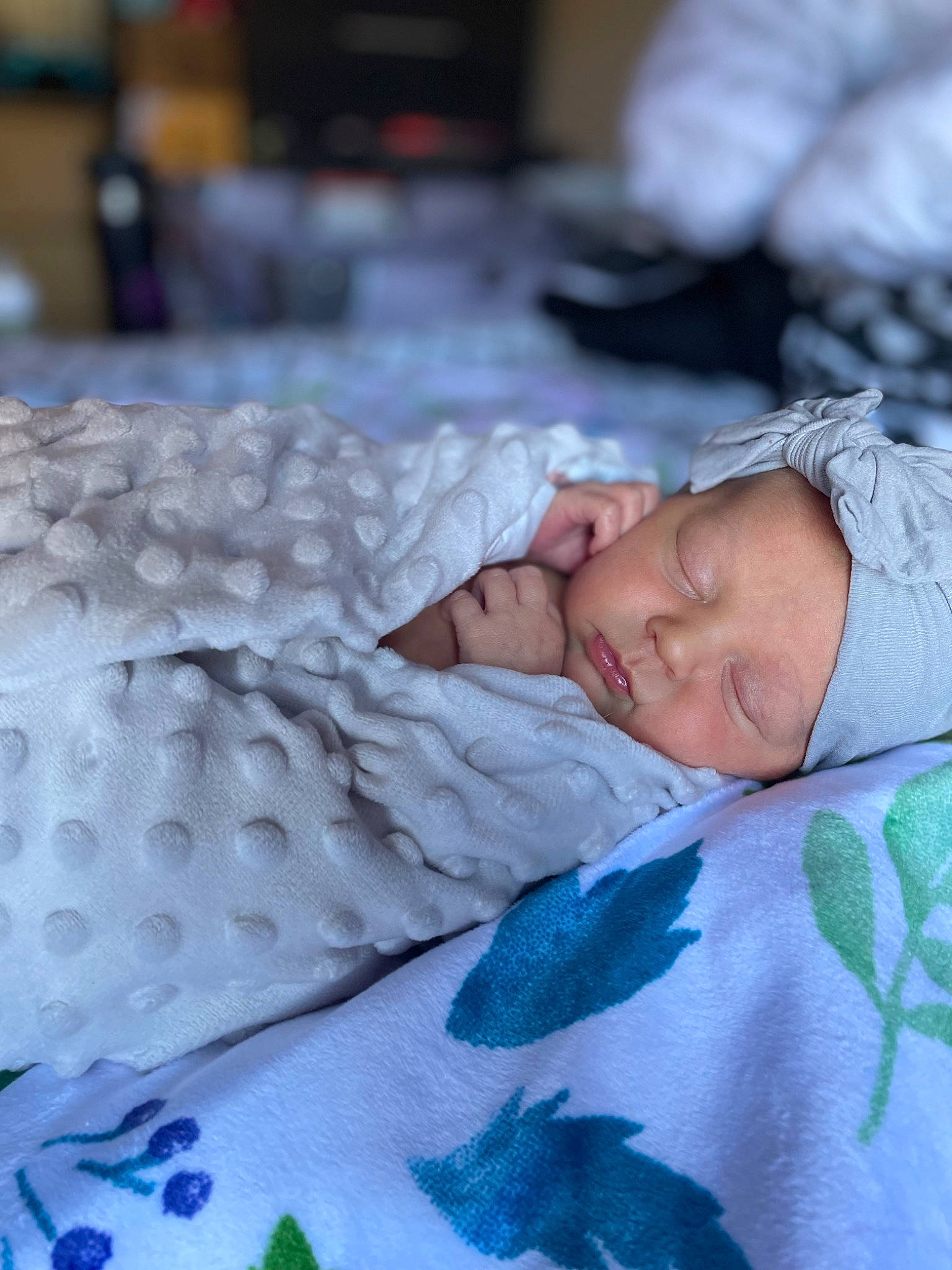 Lainey joined the competition — help win amazing prizes! azure, baby, bed, bed_sheet, bedding, bedtime, blanket, child, comfort, electric_blue, event, fur, linens, nap, pattern, person, room, sleep, textile, toddler