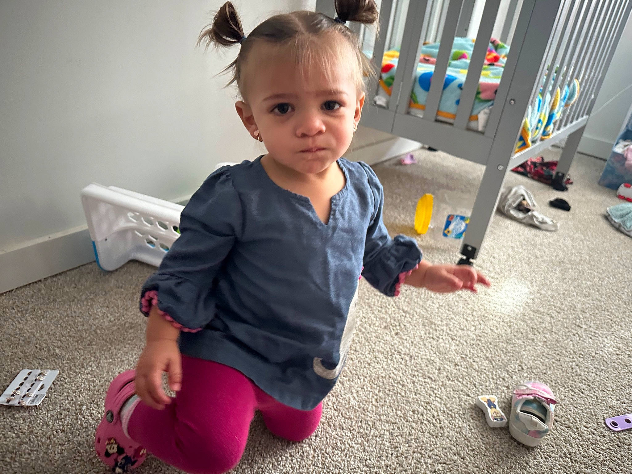 Arianna joined the competition — help win amazing prizes! baby, baby_toddler_clothing, child, floor, flooring, football, fun, happy, human_leg, joint, knee, leisure, person, play, shoe, shorts, sitting, sneakers, sock, standing
