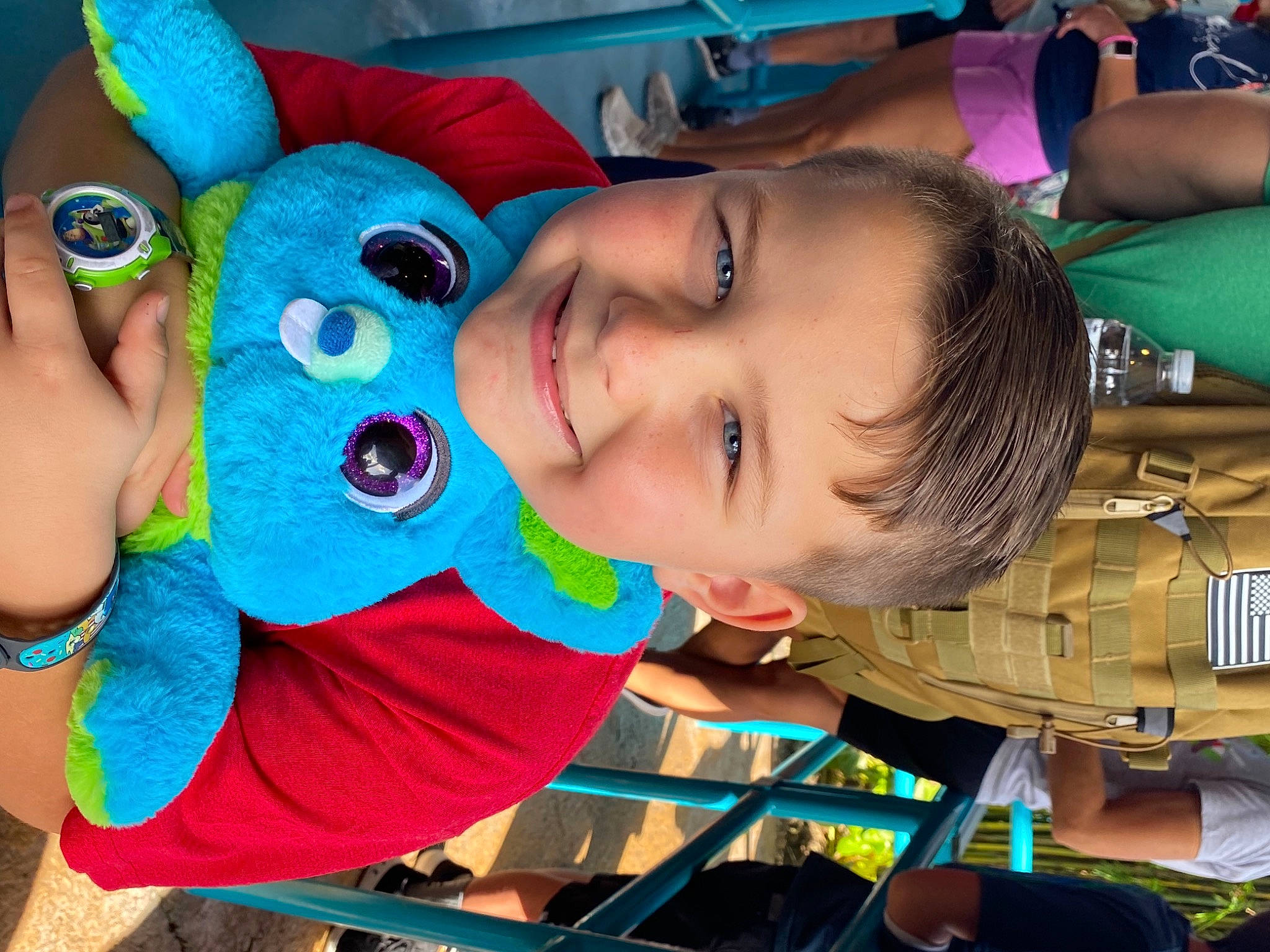 Jase is registered to the contest to win money with this photo: blue, cheek, child, facial_expression, fun, green, happy, iris, joy, leisure, mouth, nose, person, play, product, skin, smile, t_shirt, textile, toddler