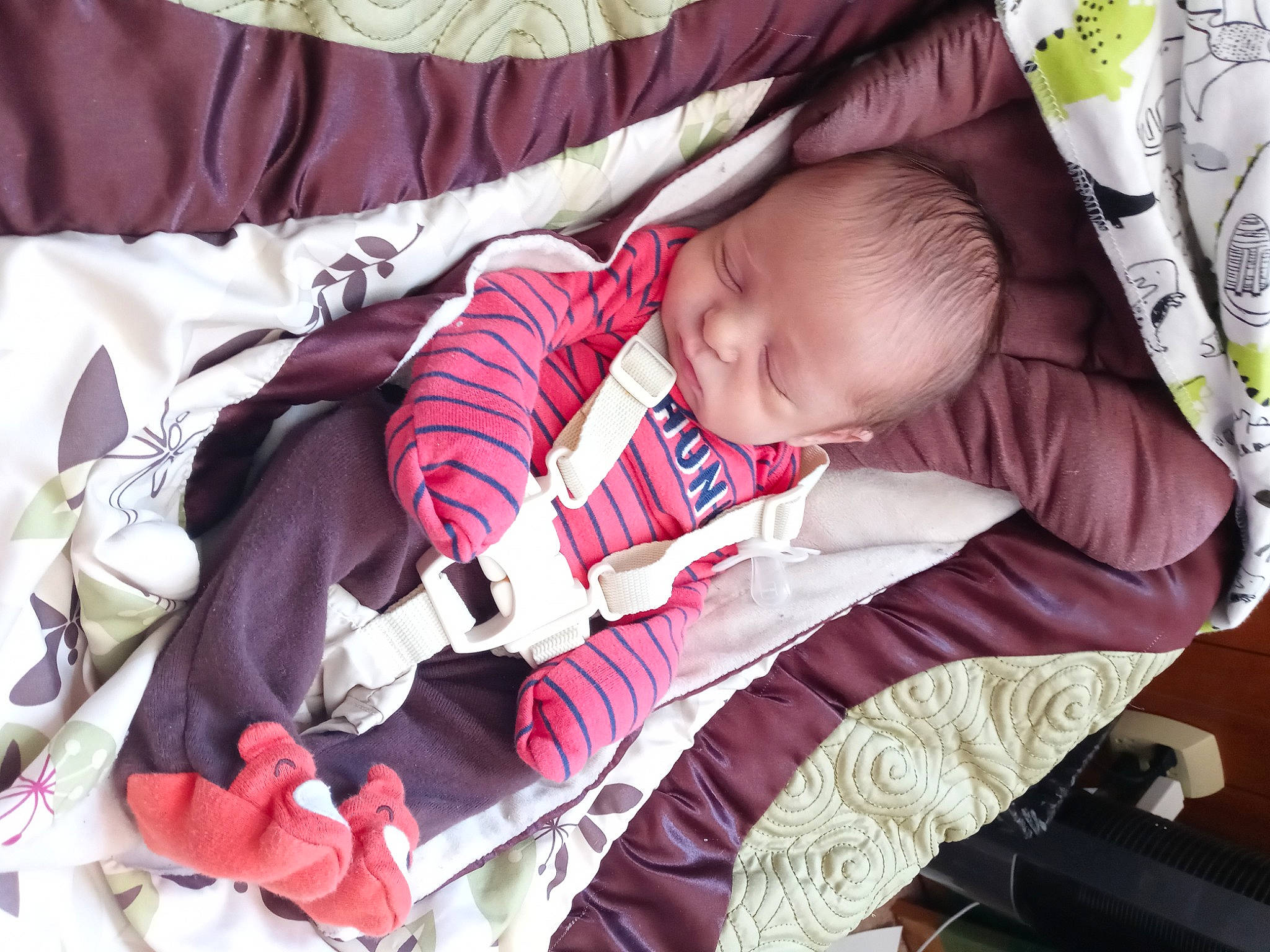 Kaydah Wayne Baker-anthony joined the competition — help win amazing prizes! baby, baby_carriage, baby_products, baby_toddler_clothing, car_seat, carmine, child, comfort, linens, magenta, nap, pattern, person, pink, sitting, sleep, textile, toddler