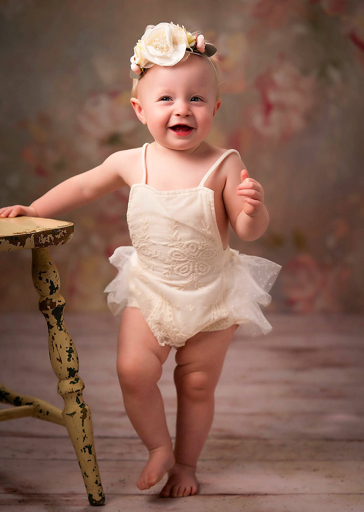 Aspen joined the competition — help win amazing prizes! baby, baby_toddler_clothing, beauty, blond, dress, embellishment, flash_photography, fun, happy, headgear, headpiece, human_leg, joy, leg, person, pink, skin, smile, standing, thigh